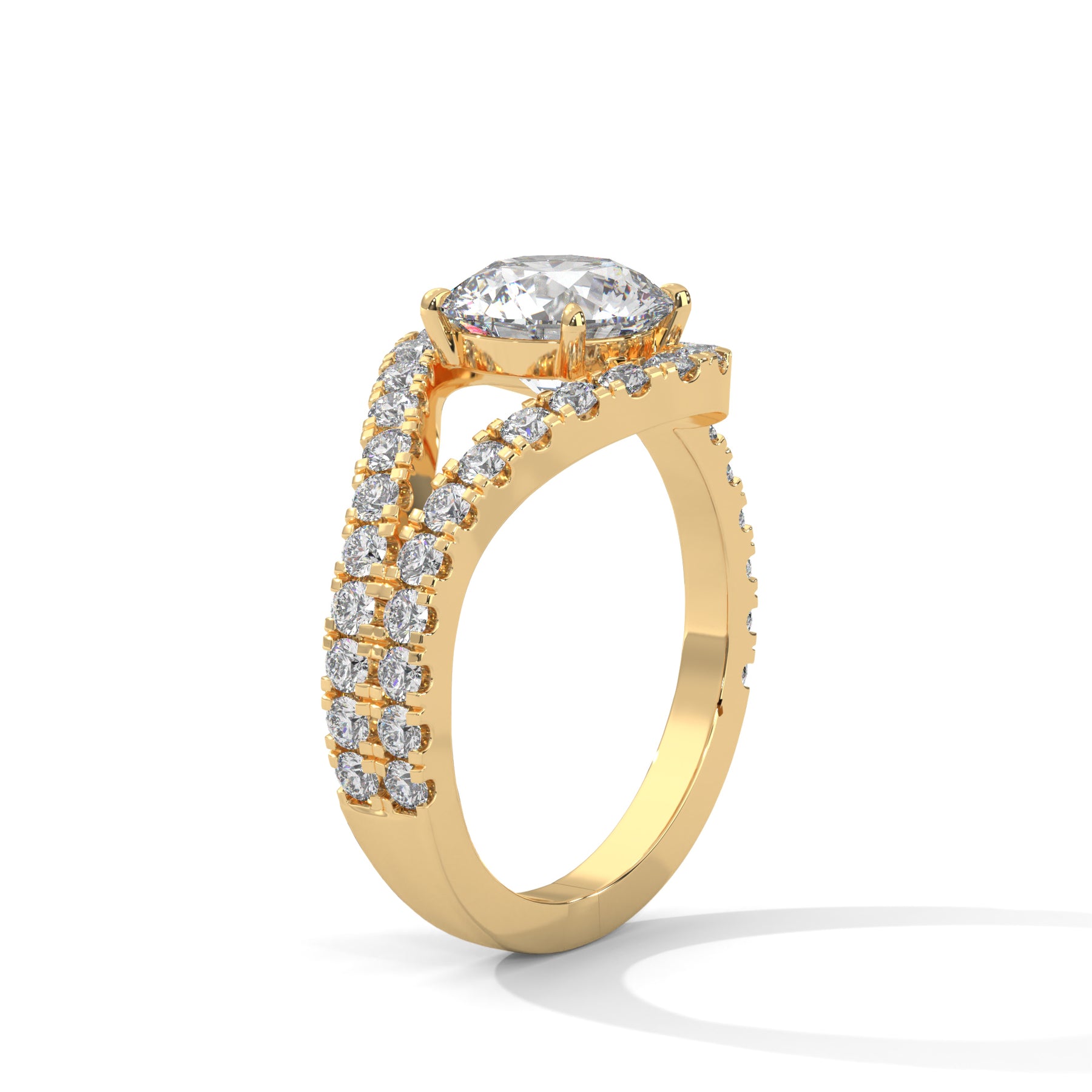 14K Yellow Gold 18K Yellow Gold Round