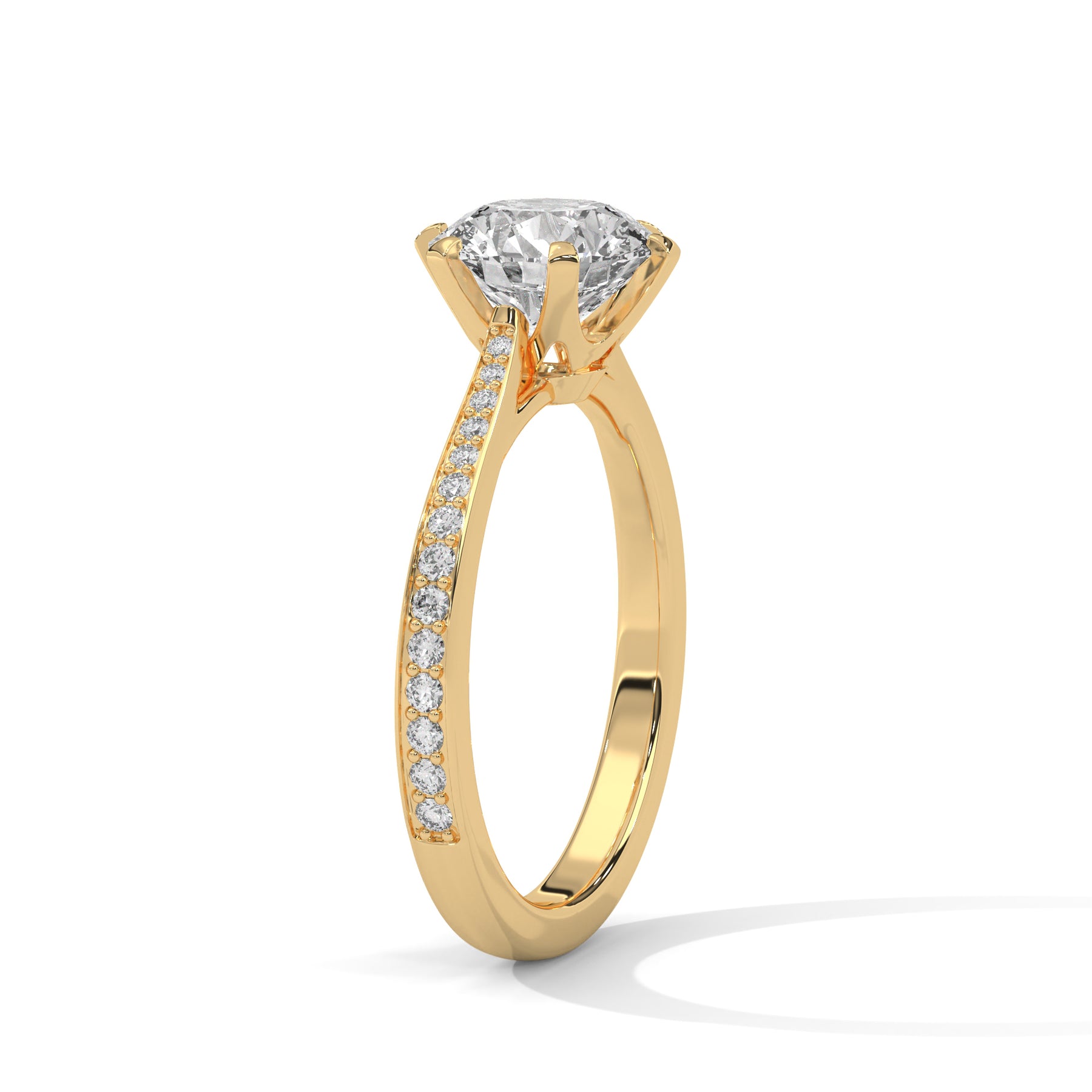 14K Yellow Gold 18K Yellow Gold Round