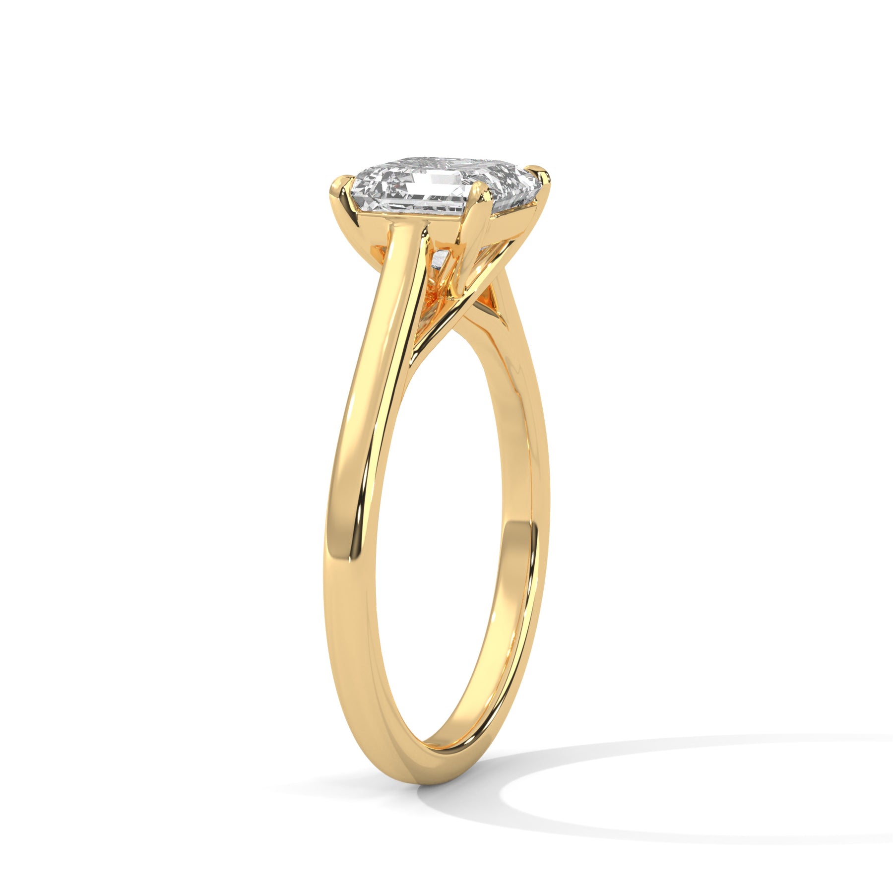 14K Yellow Gold 18K Yellow Gold Asscher