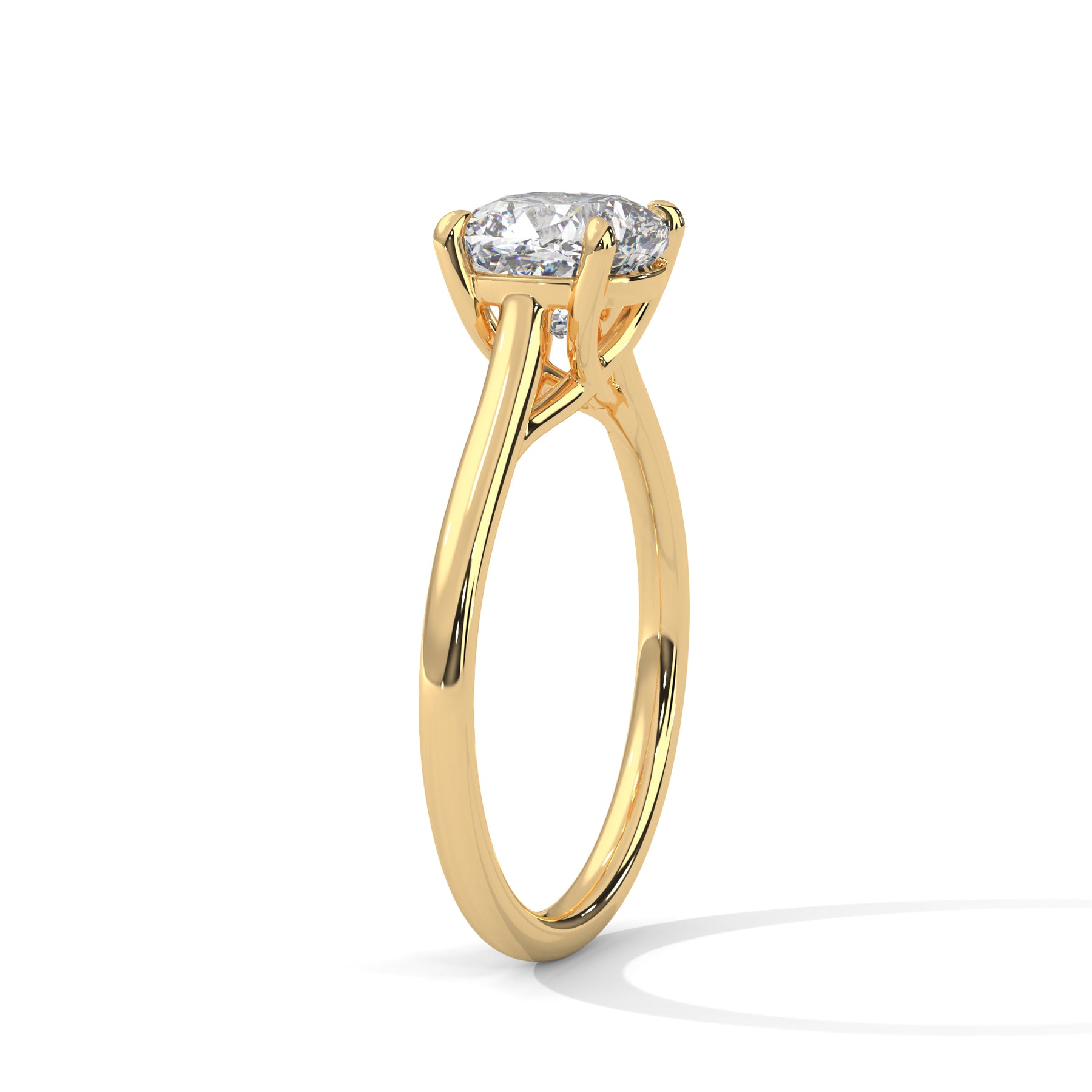 14K Yellow Gold 18K Yellow Gold Cushion