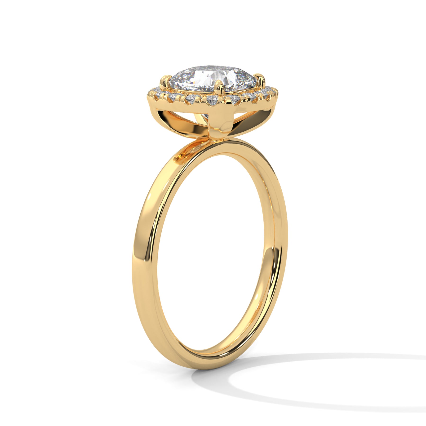 14K Yellow Gold 18K Yellow Gold Cushion