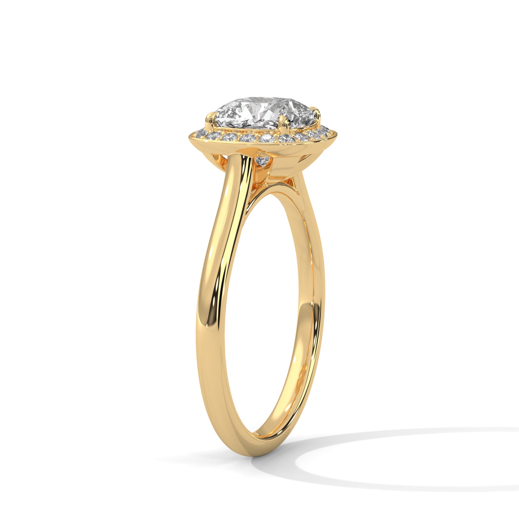 14K Yellow Gold 18K Yellow Gold Cushion