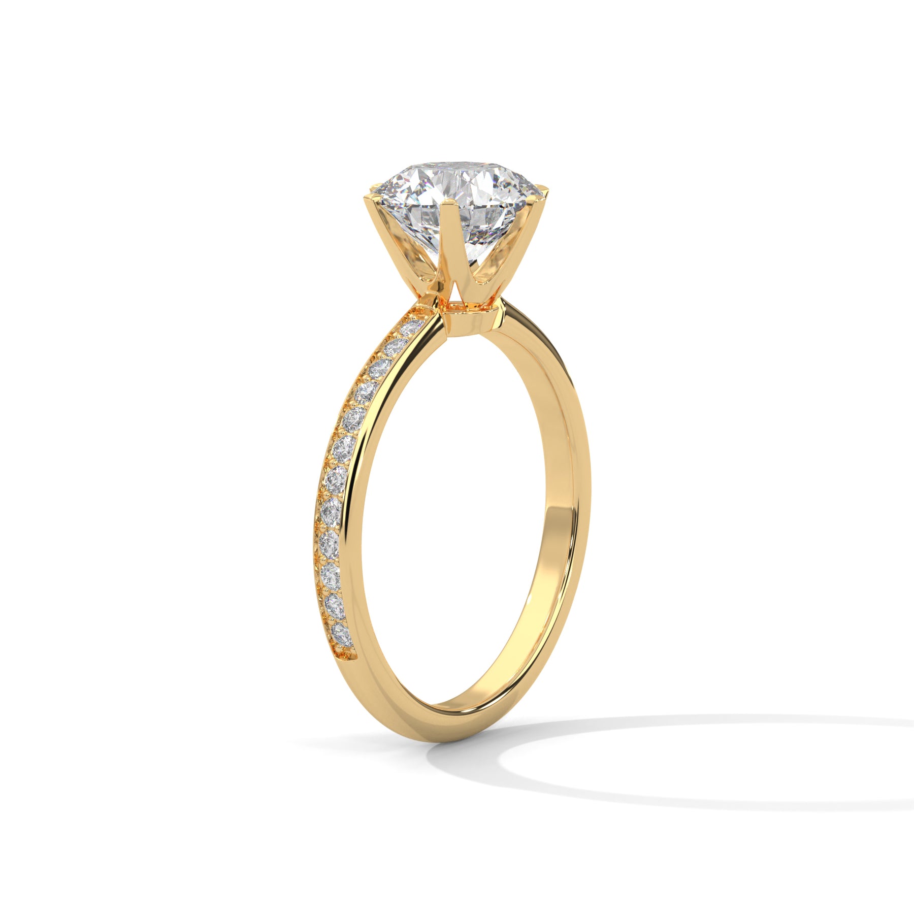 14K Yellow Gold 18K Yellow Gold Round