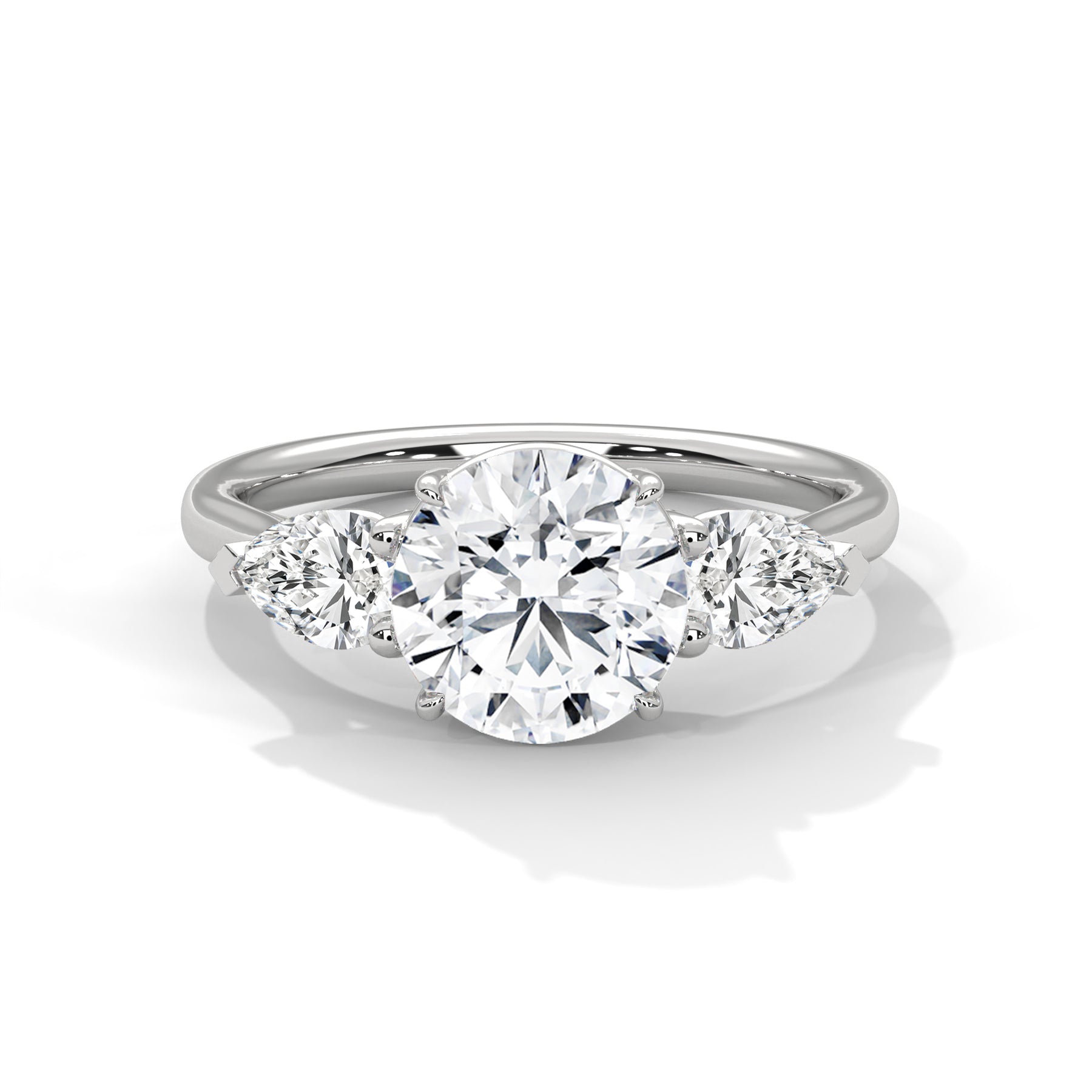 14K White Gold 18K White Gold Platinum Round