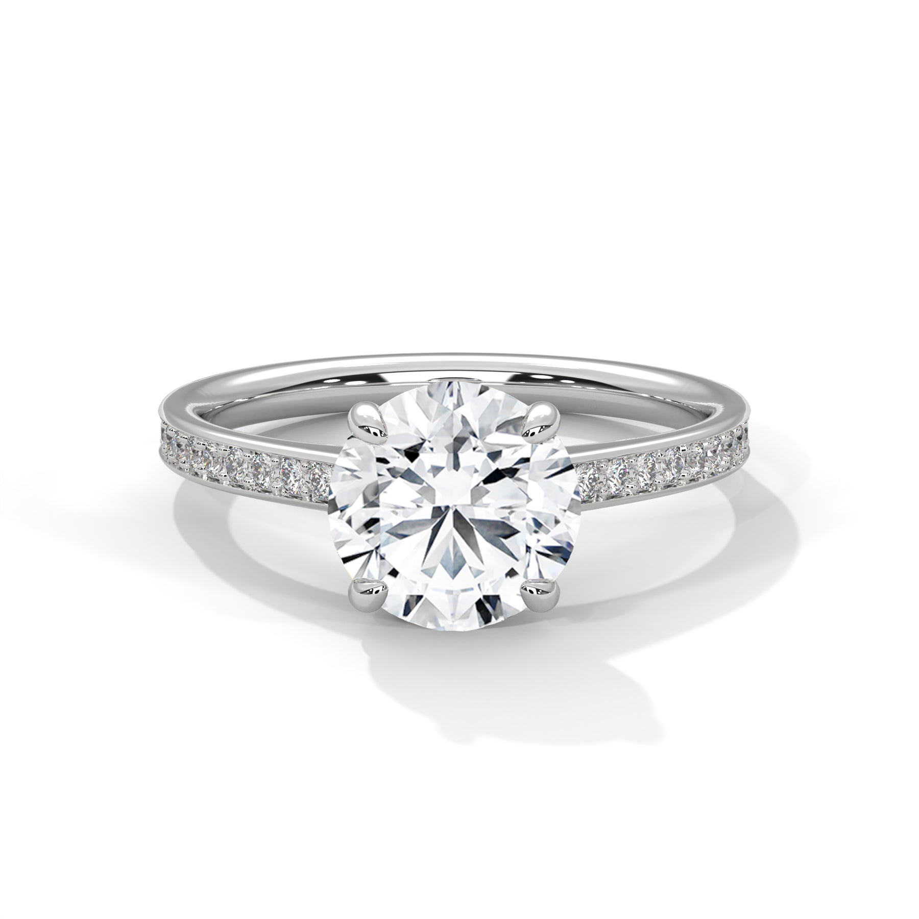 14K White Gold 18K White Gold Platinum Round