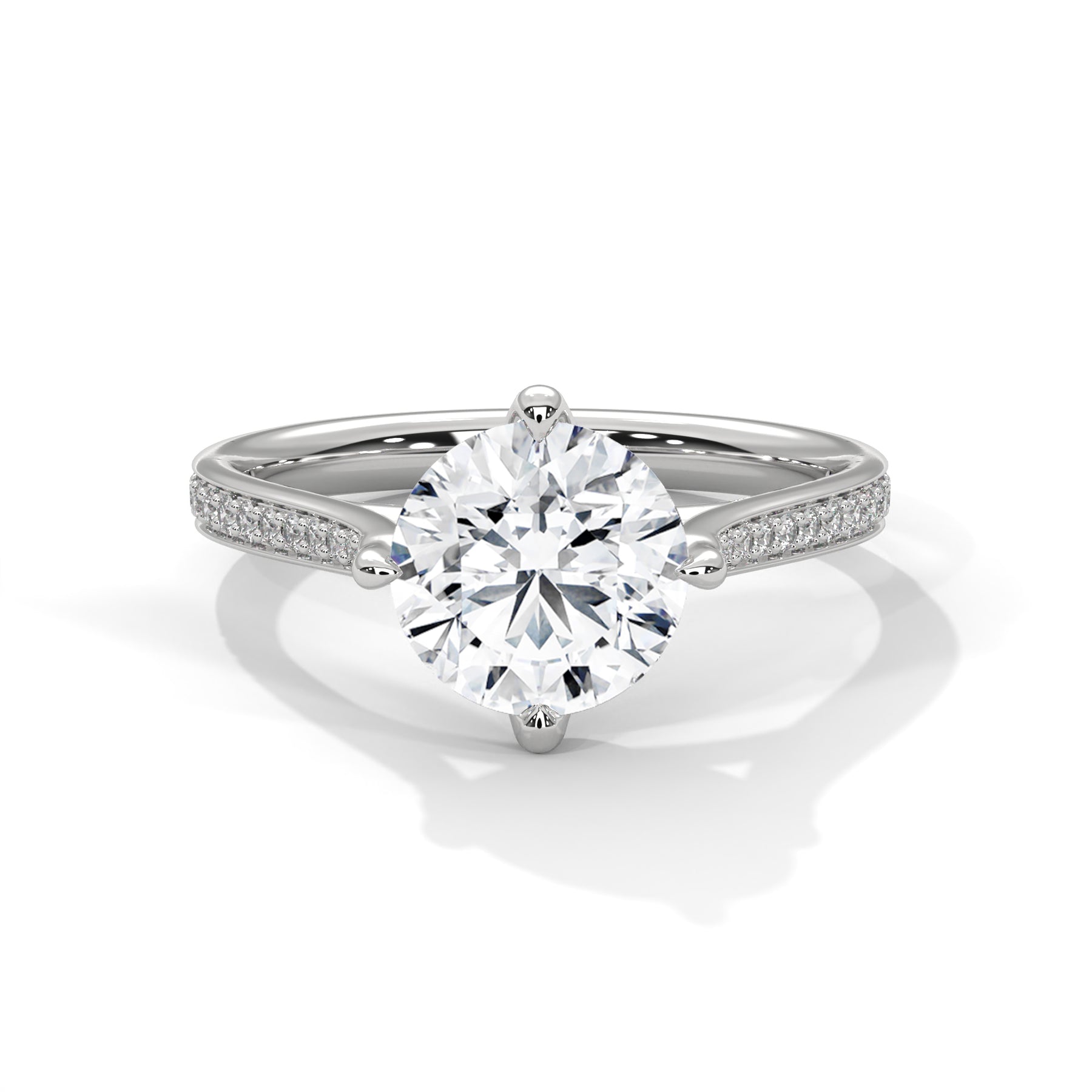 14K White Gold 18K White Gold Platinum Round