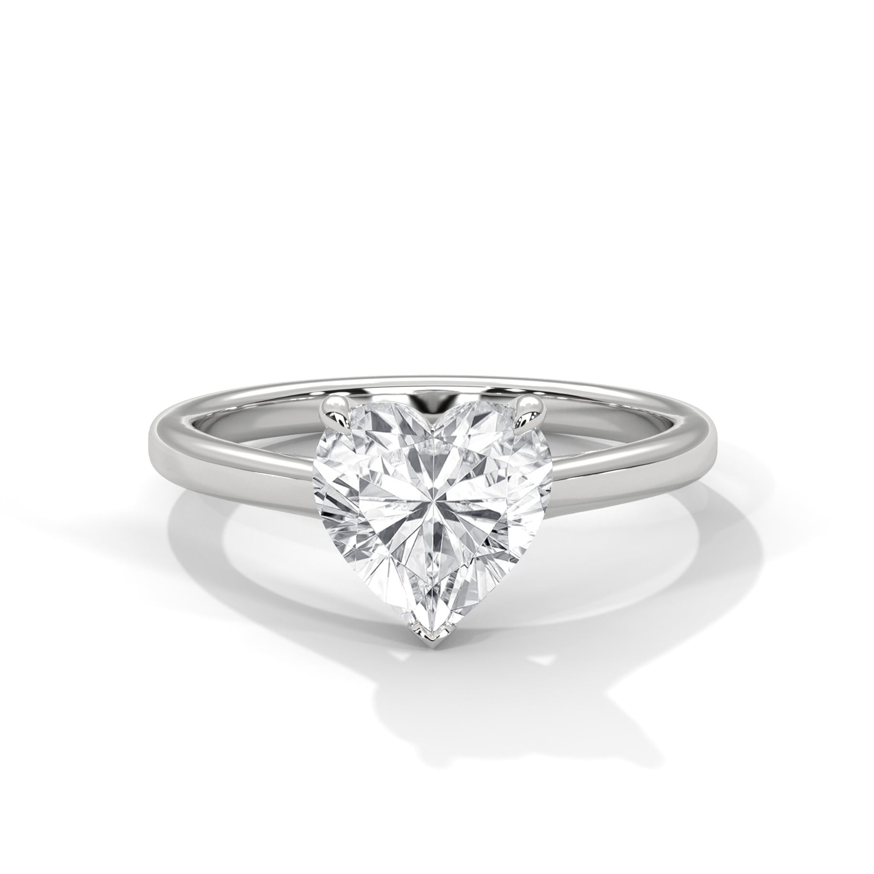 14K White Gold 18K White Gold Platinum Heart