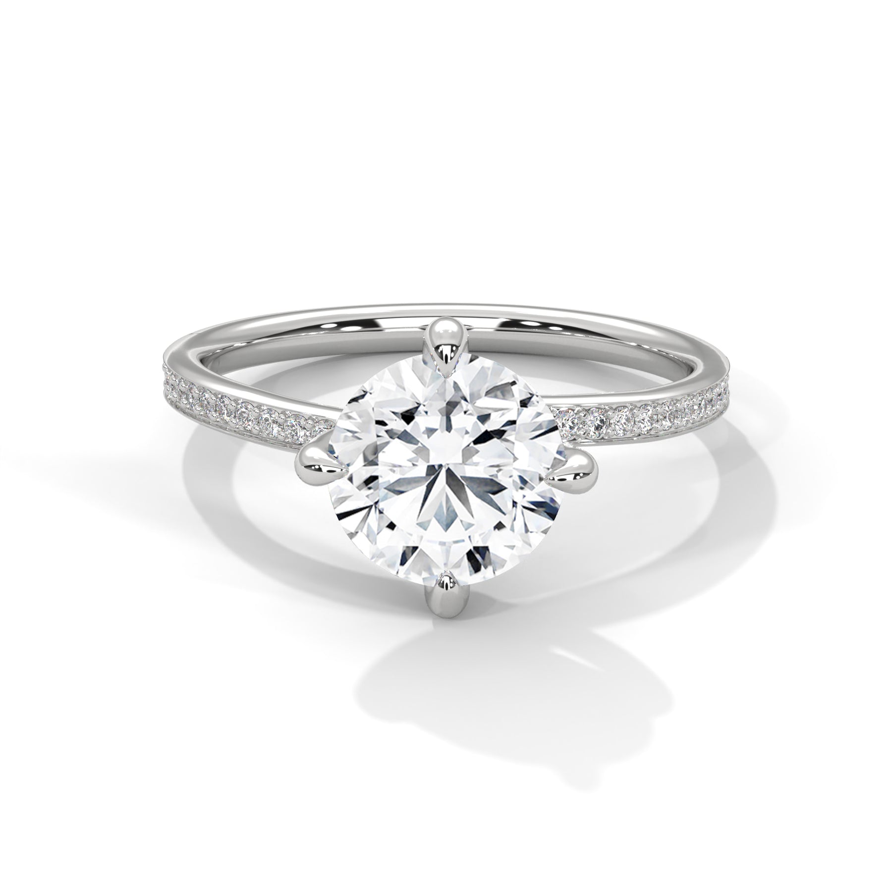 14K White Gold 18K White Gold Platinum Round