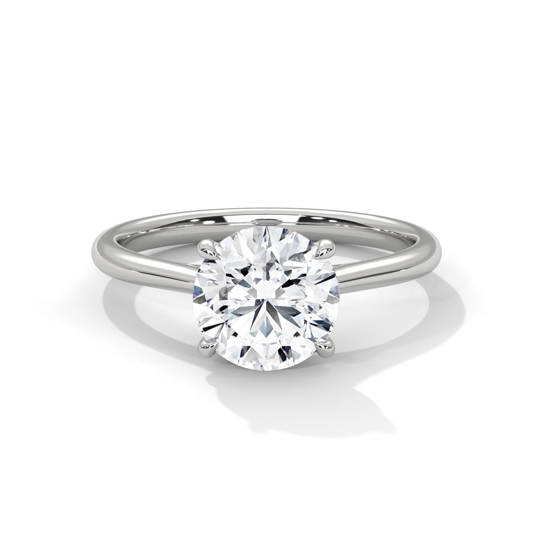 14K White Gold 18K White Gold Platinum Round