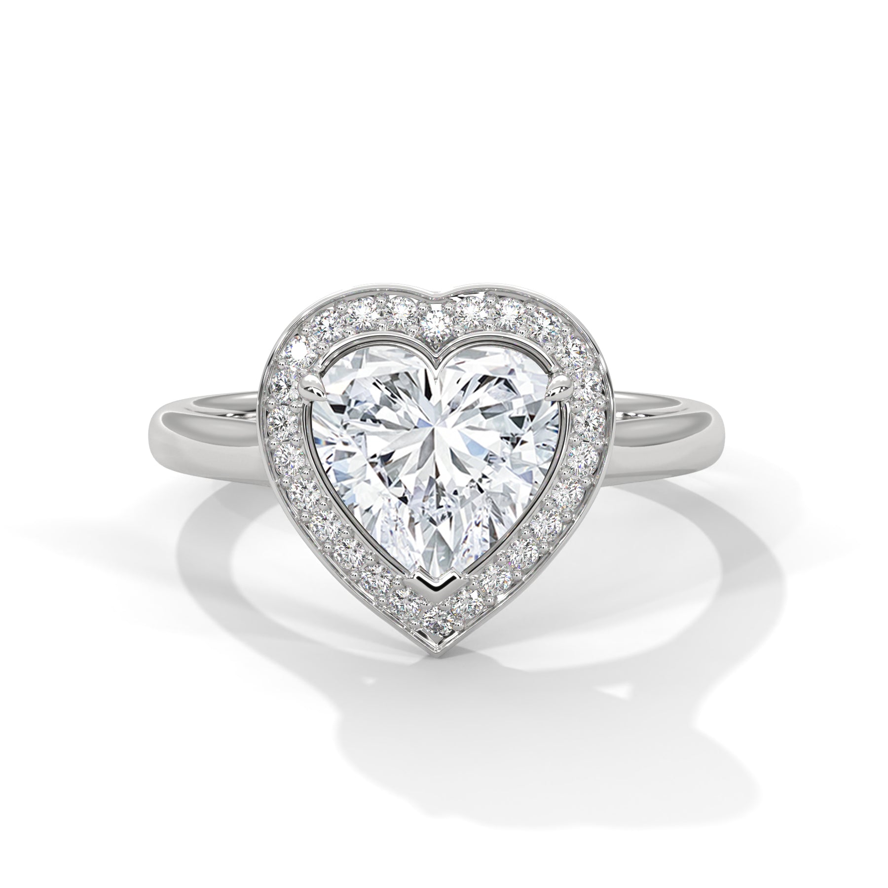 14K White Gold 18K White Gold Platinum Heart