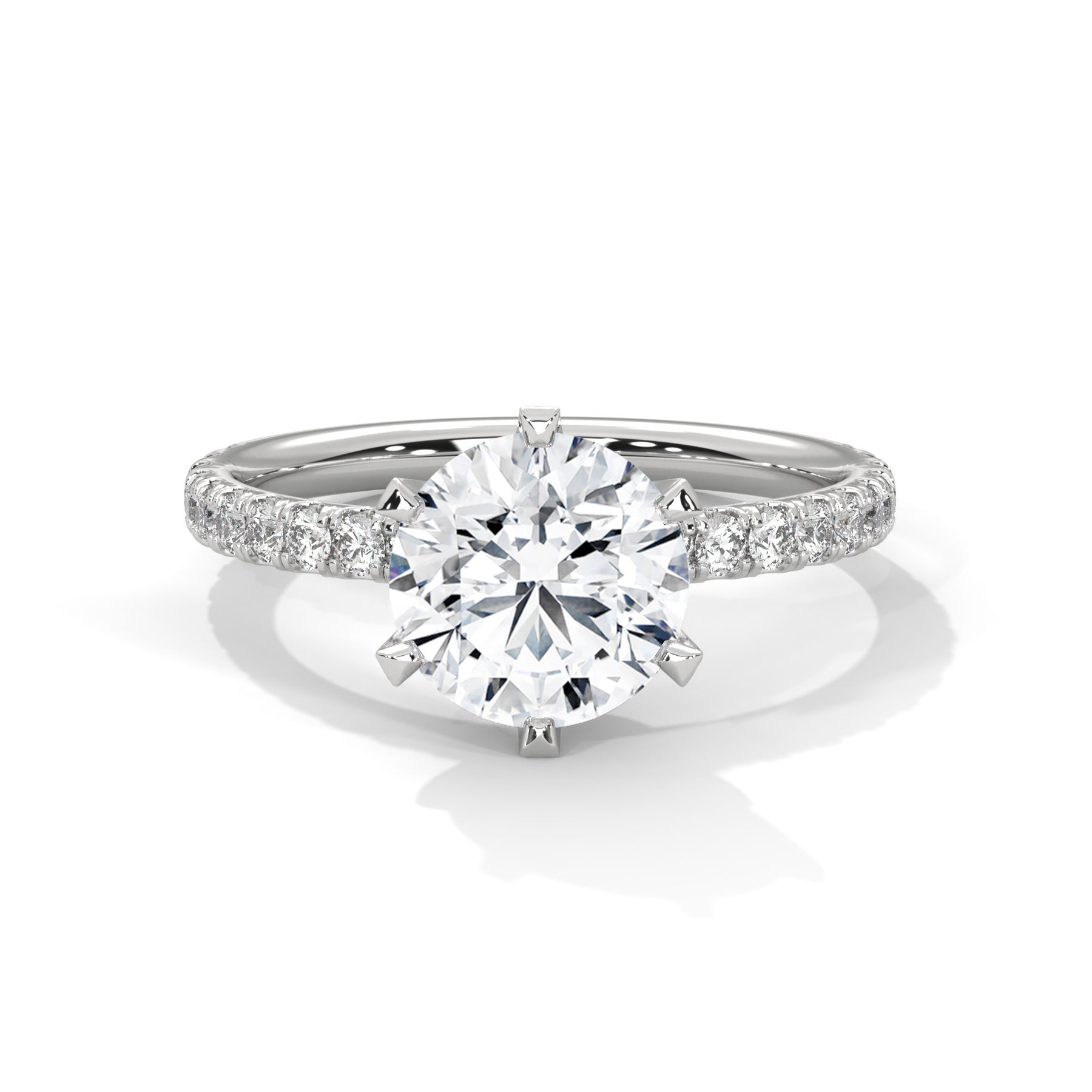 14K White Gold 18K White Gold Platinum Round