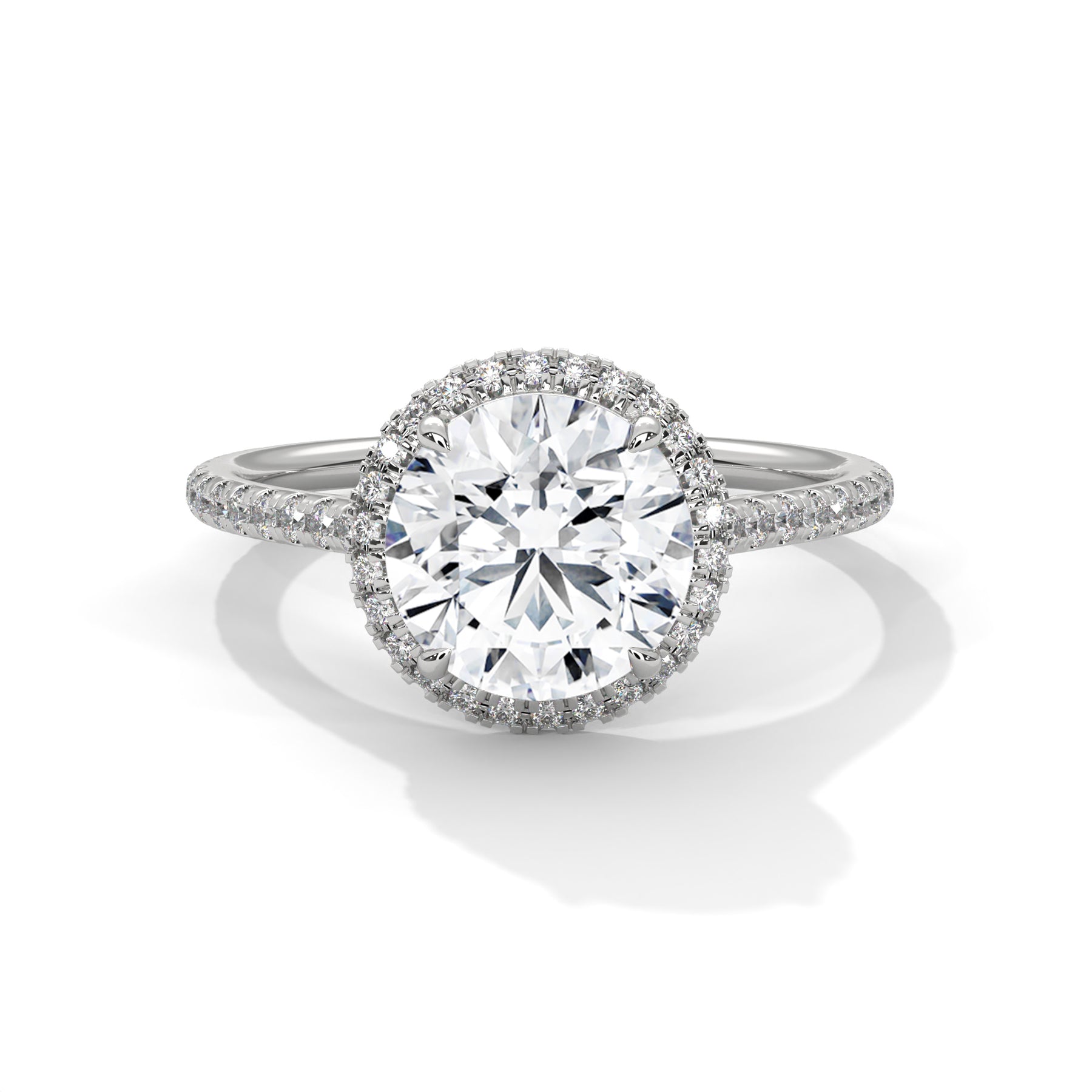 14K White Gold 18K White Gold Platinum Round