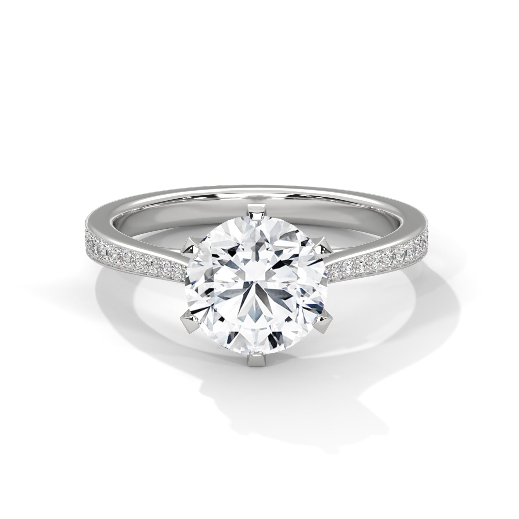14K White Gold 18K White Gold Platinum Round