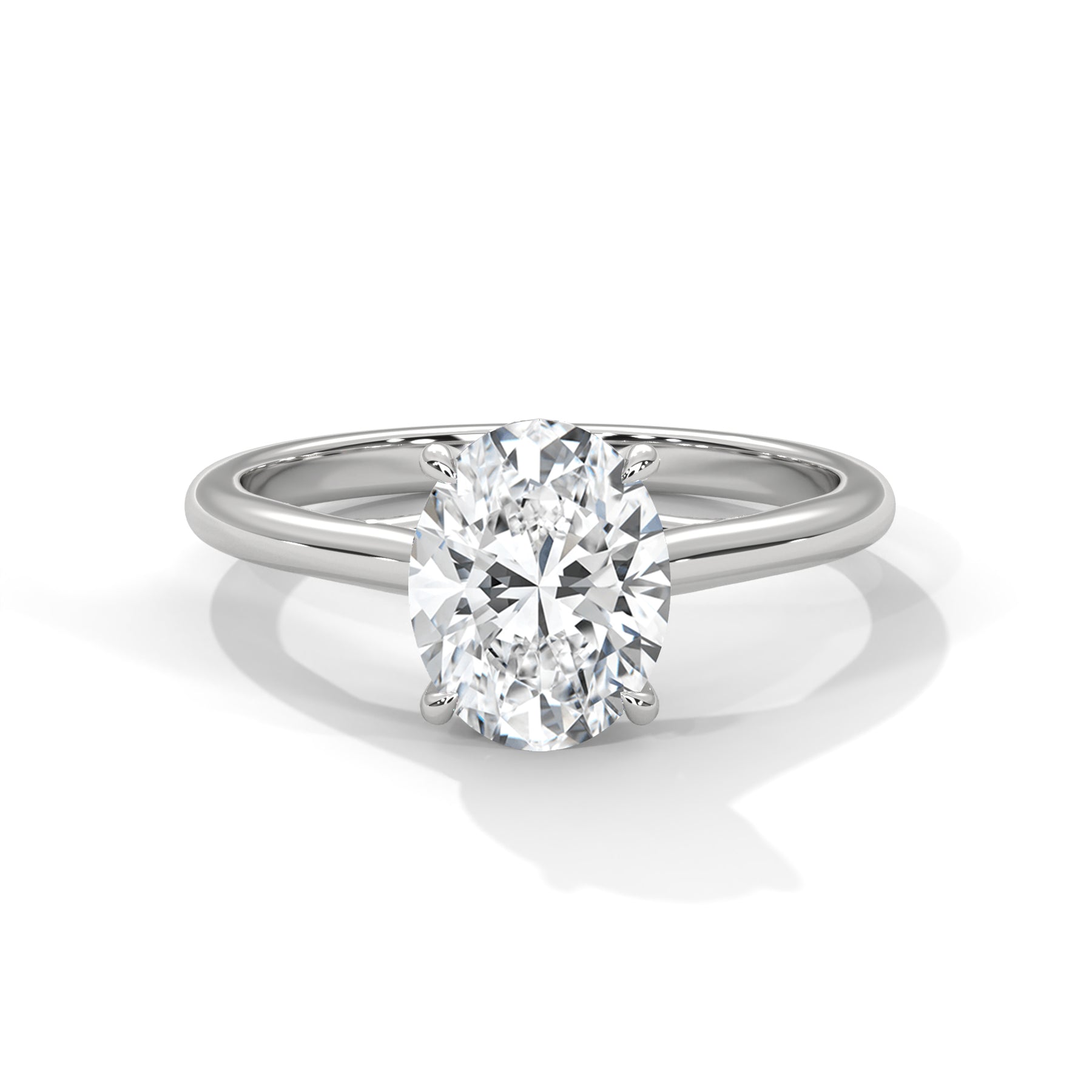 14K White Gold 18K White Gold Platinum Oval
