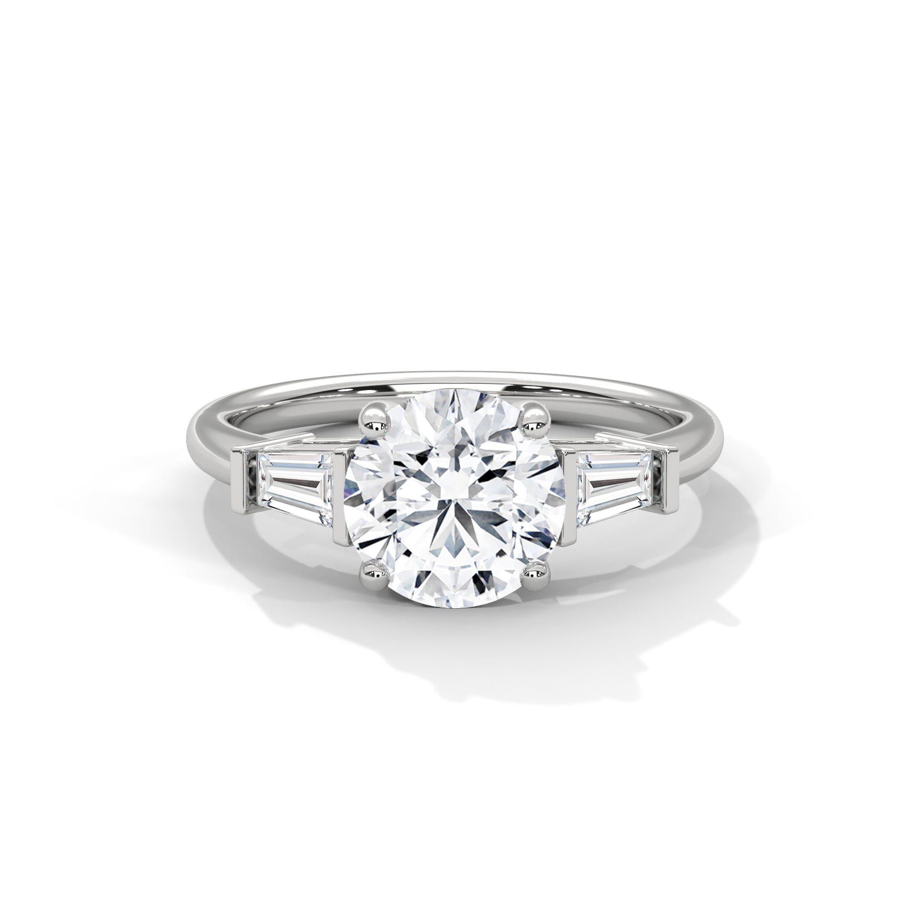 14K White Gold 18K White Gold Platinum Round