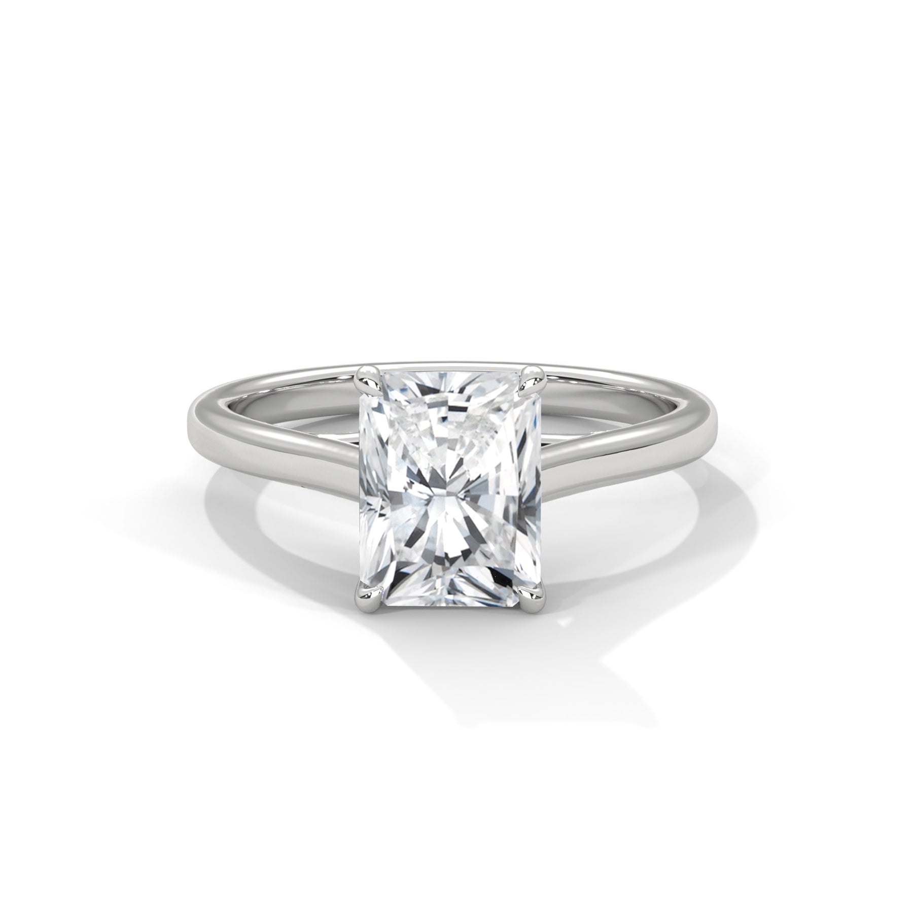 14K White Gold 18K White Gold Platinum Radiant