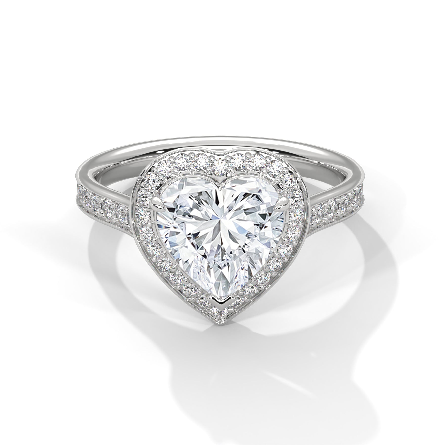 14K White Gold 18K White Gold Platinum Heart