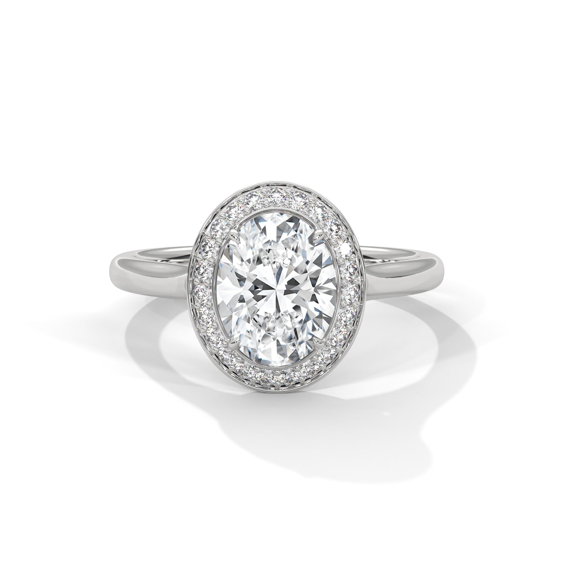 14K White Gold 18K White Gold Platinum Oval