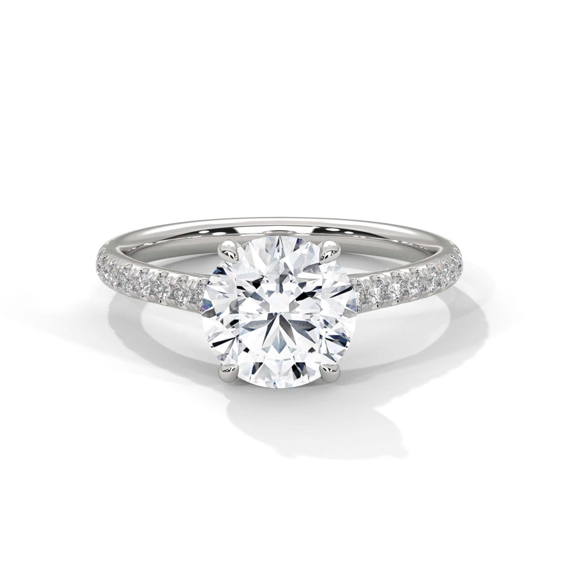 14K White Gold 18K White Gold Platinum Round
