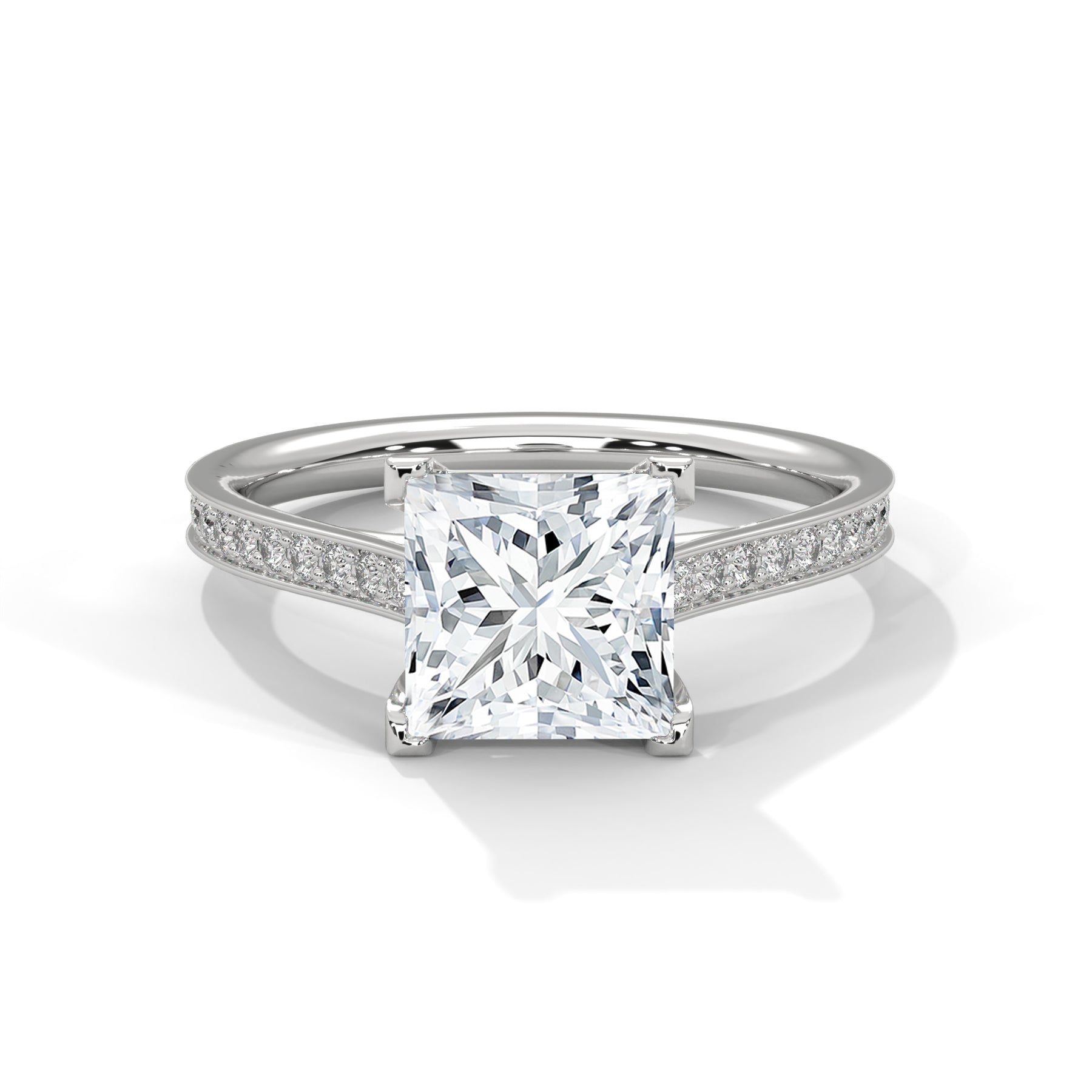 14K White Gold 18K White Gold Platinum Princess