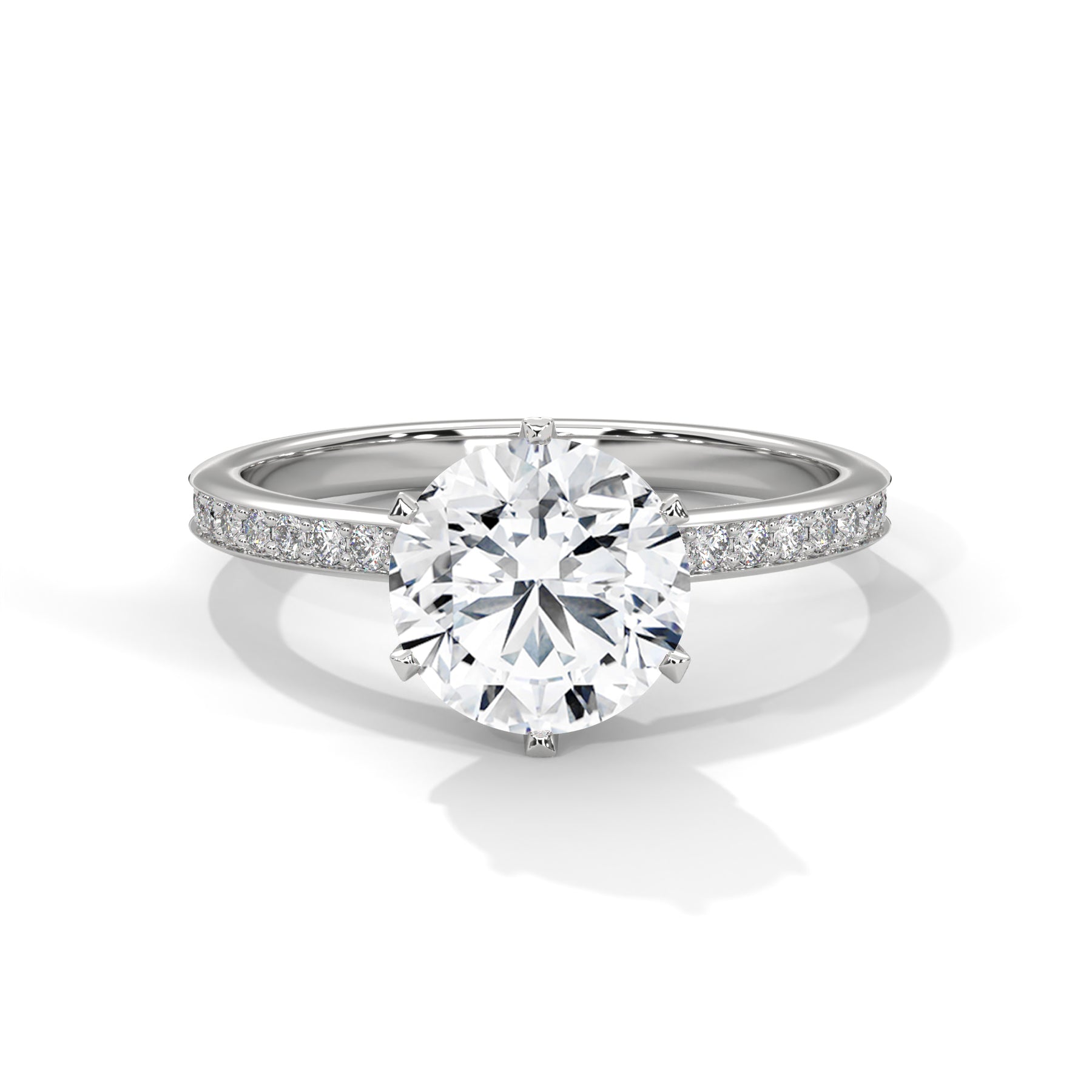 14K White Gold 18K White Gold Platinum Round