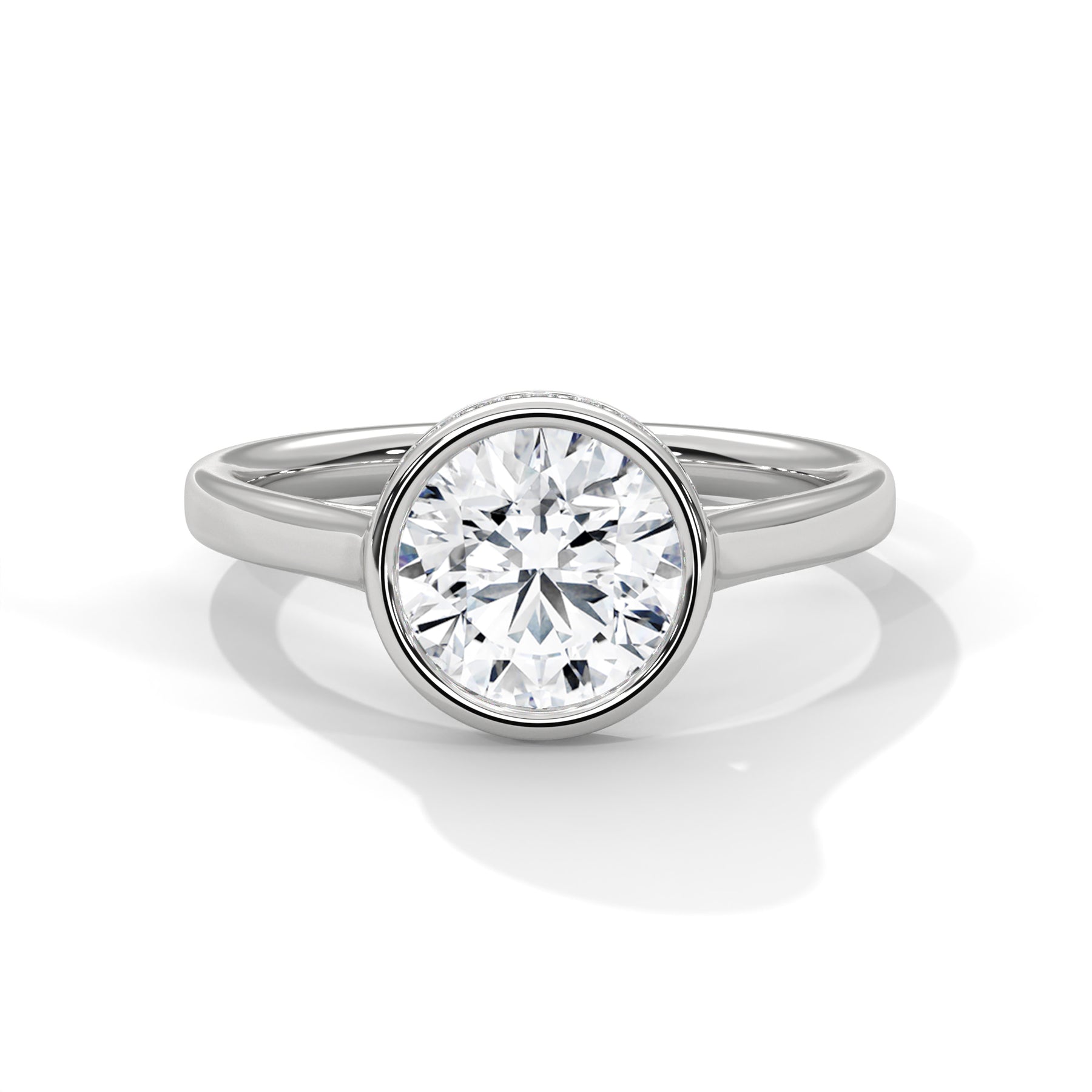 14K White Gold 18K White Gold Platinum Round