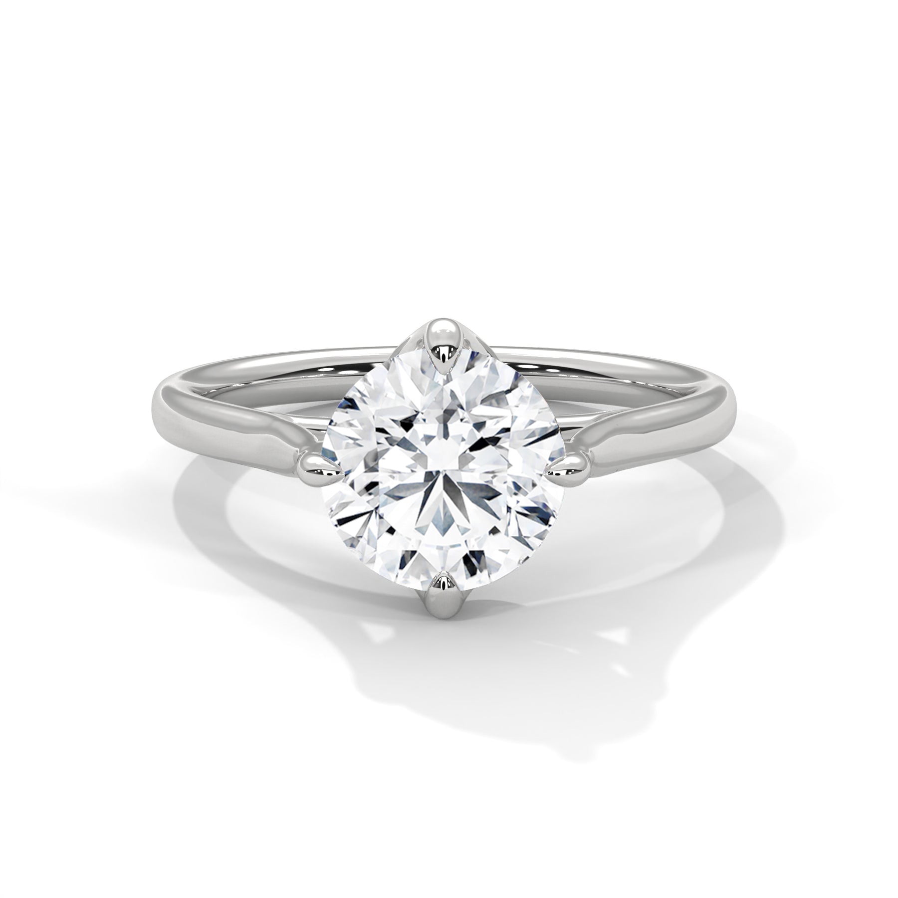 14K White Gold 18K White Gold Platinum Round
