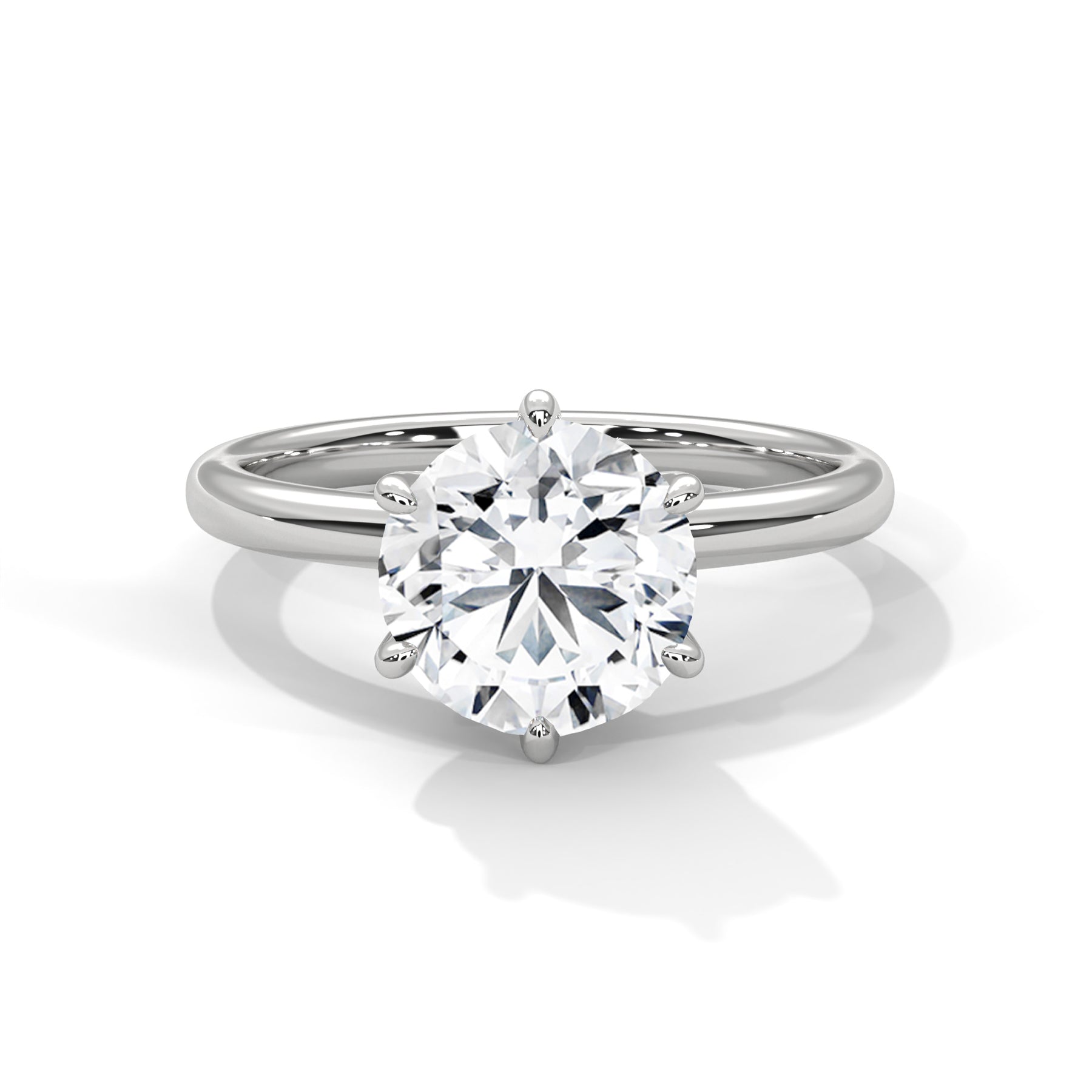 14K White Gold 18K White Gold Platinum Round