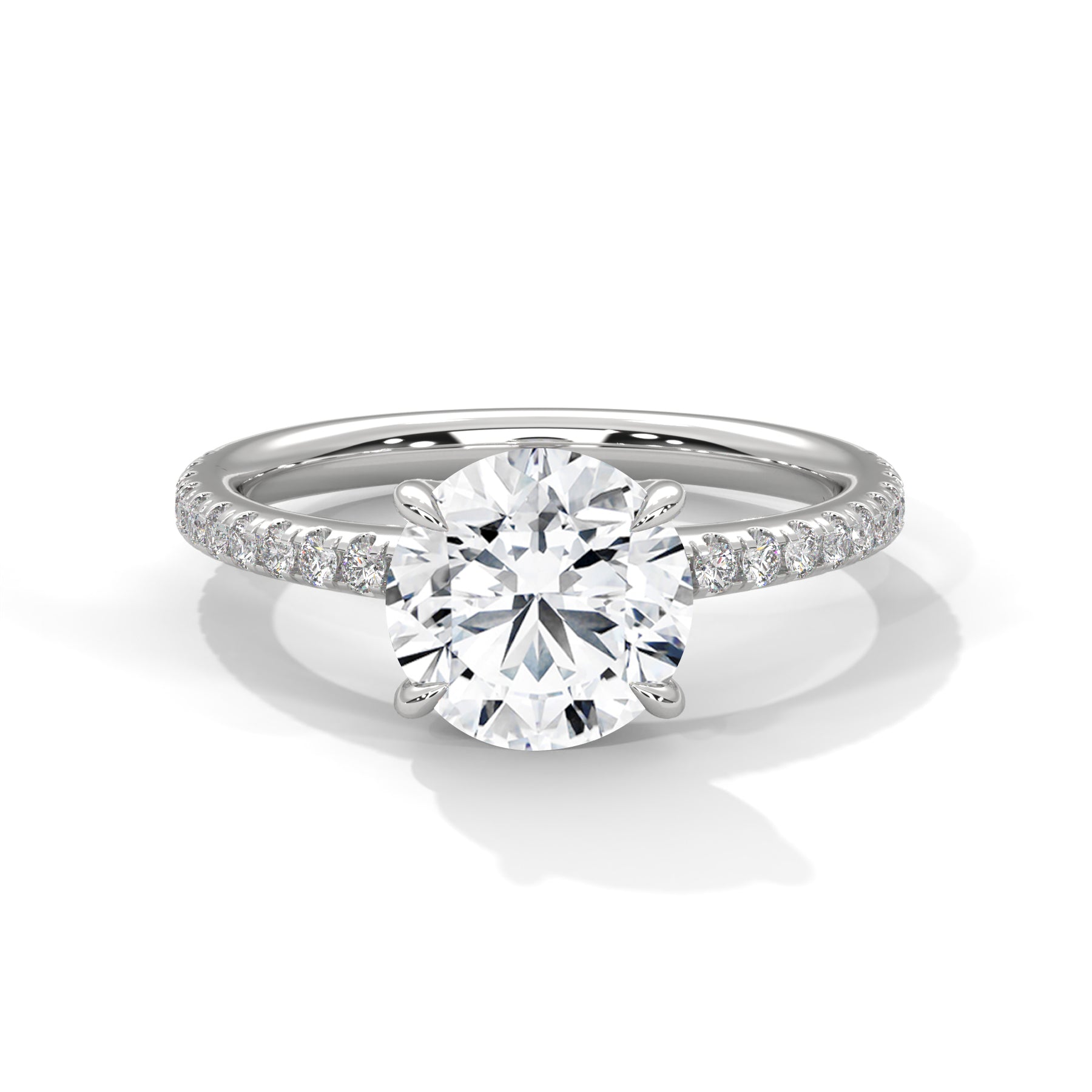 14K White Gold 18K White Gold Platinum Round