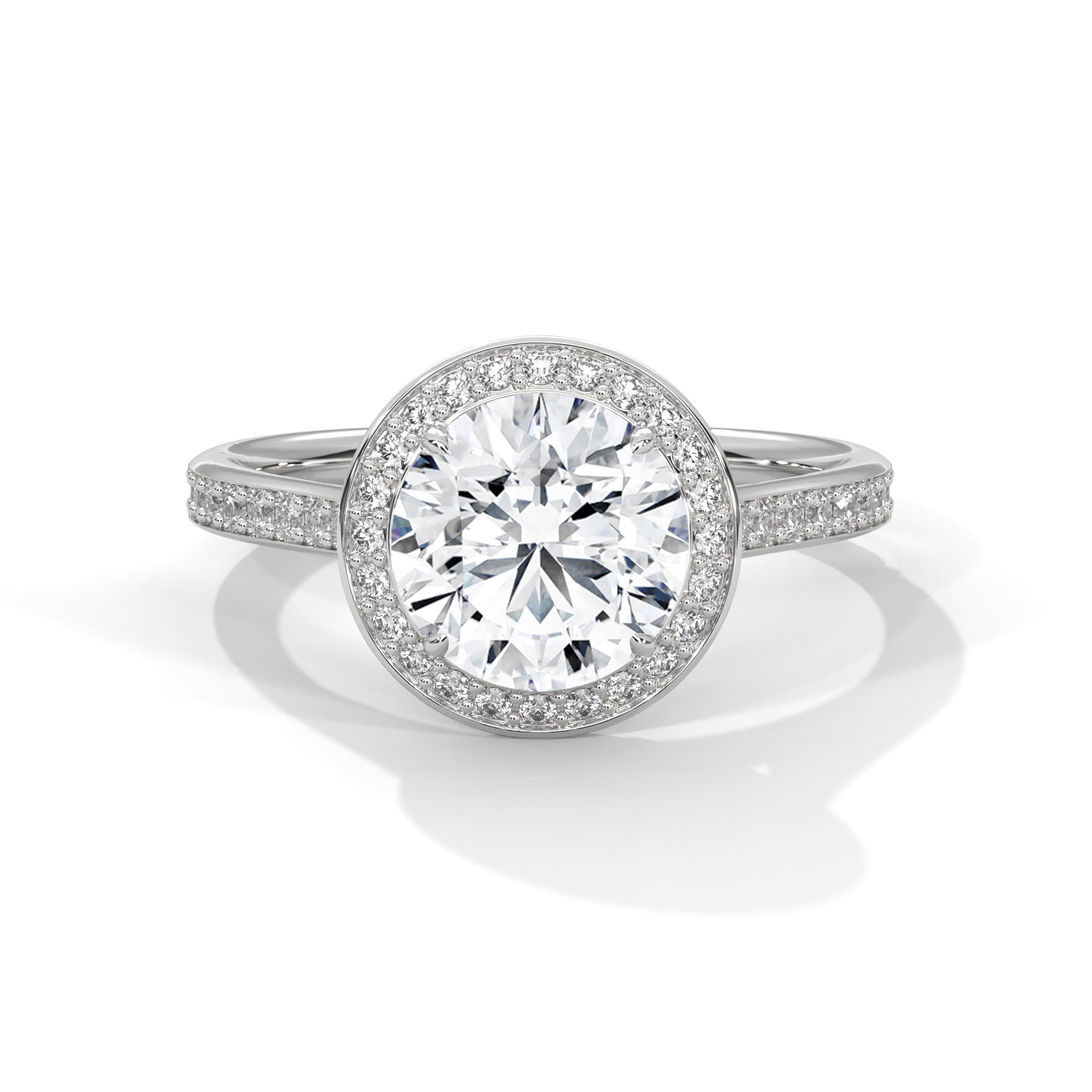 14K White Gold 18K White Gold Platinum Round