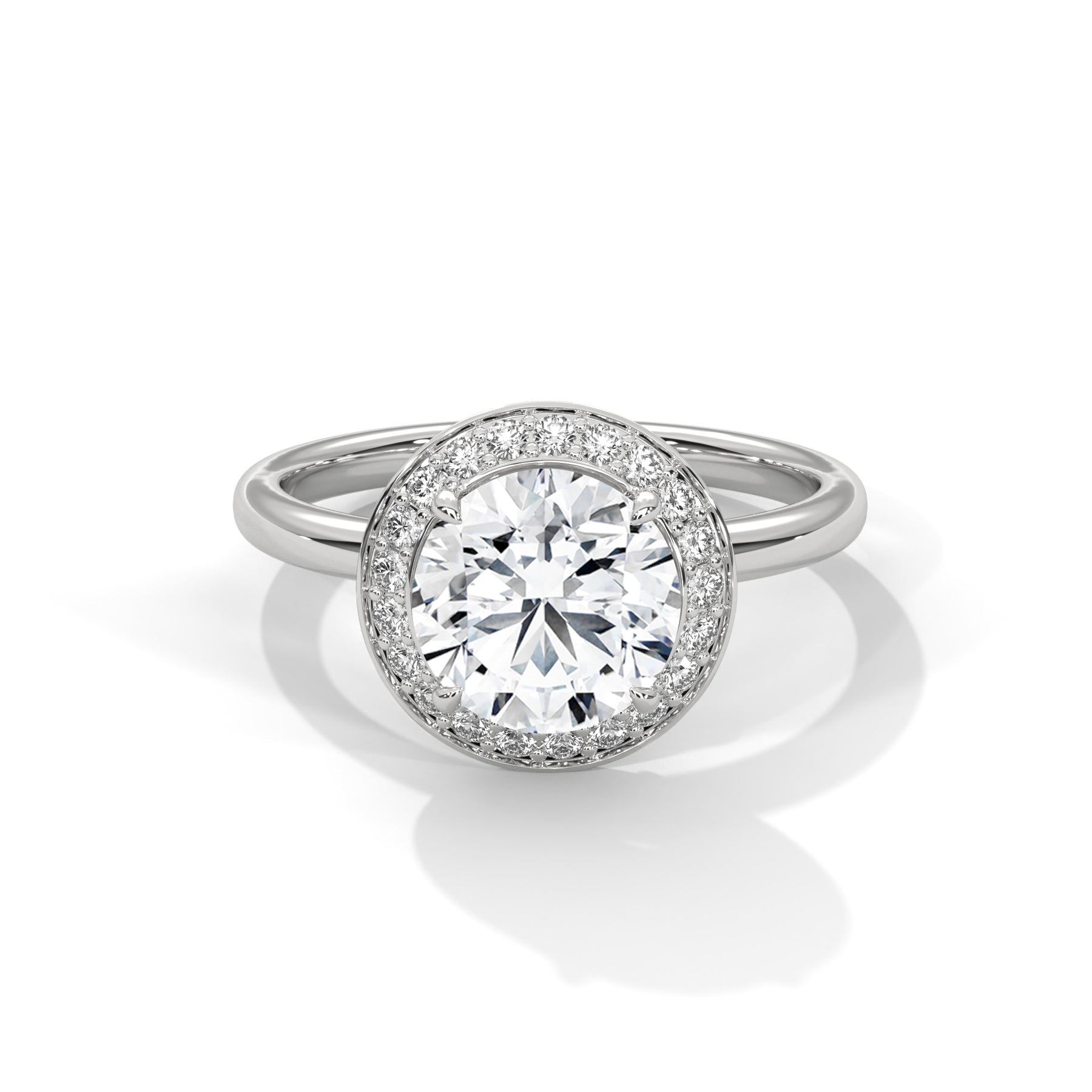 14K White Gold 18K White Gold Platinum Round