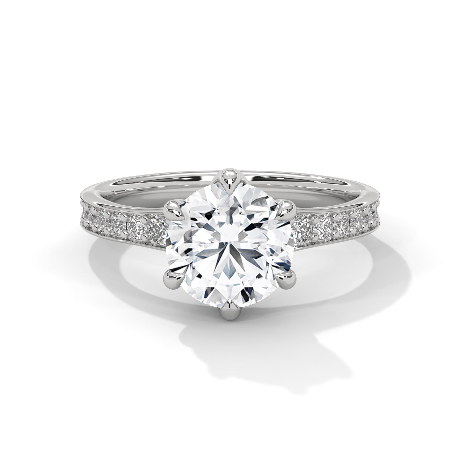 14K White Gold 18K White Gold Platinum Round