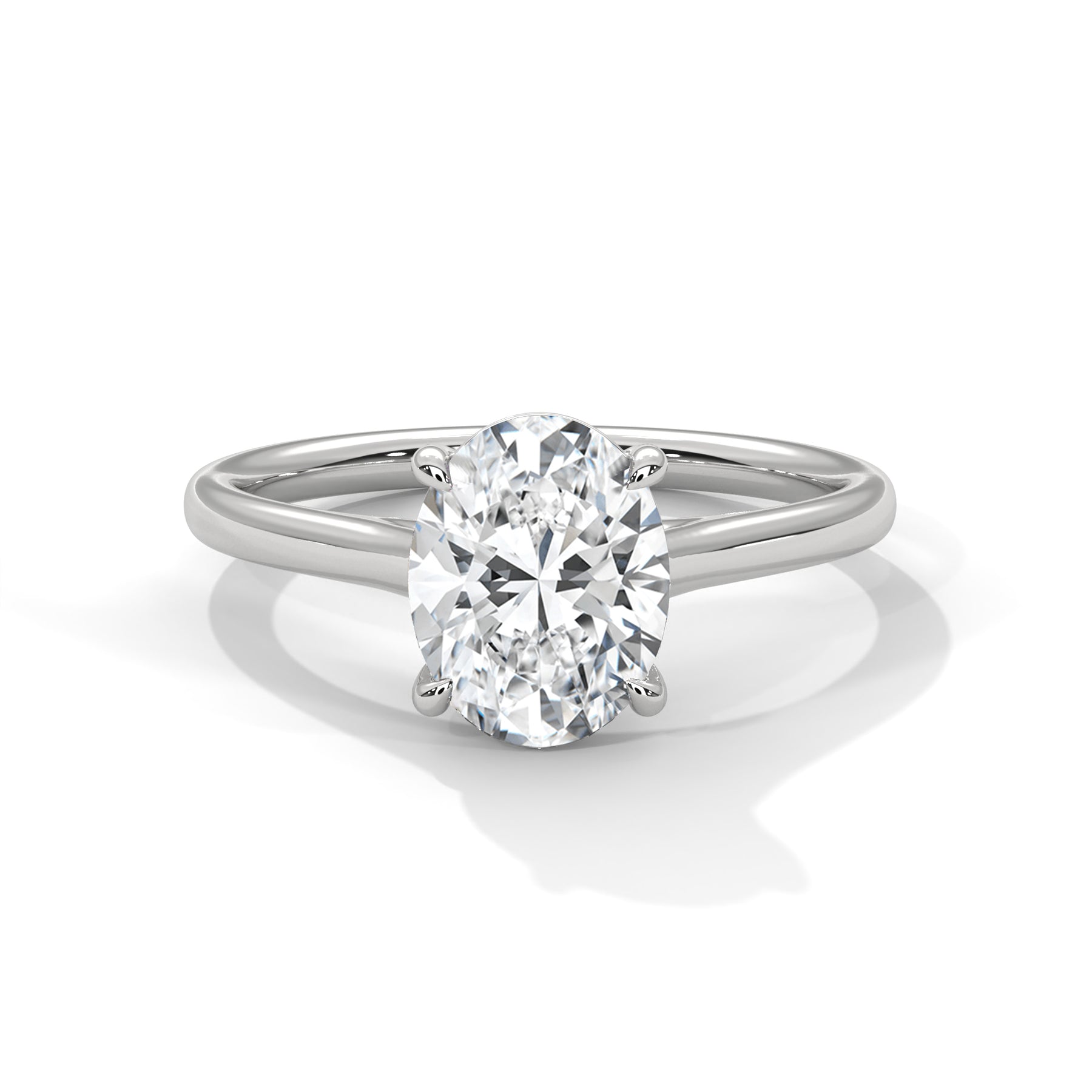 14K White Gold 18K White Gold Platinum Oval
