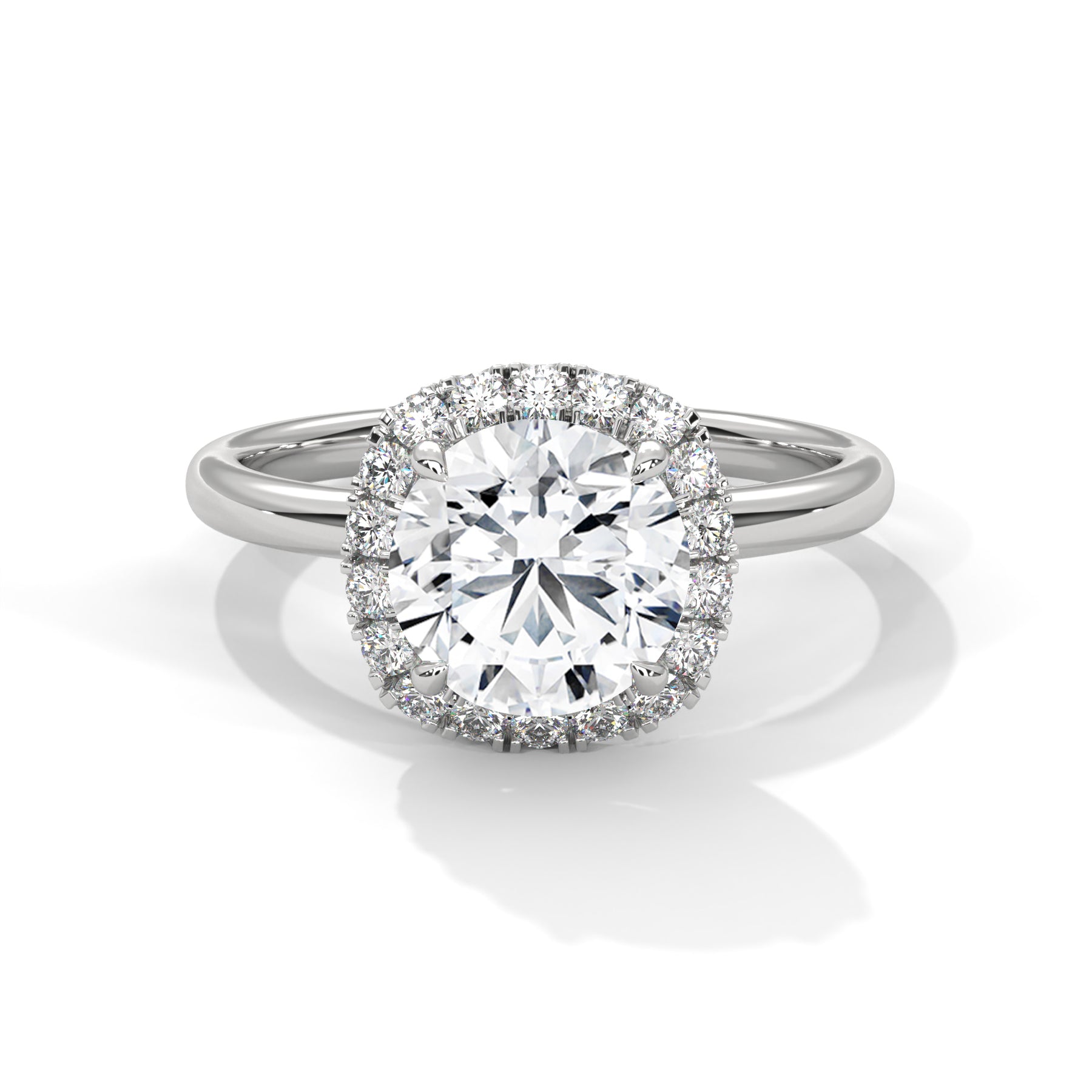 14K White Gold 18K White Gold Platinum Round