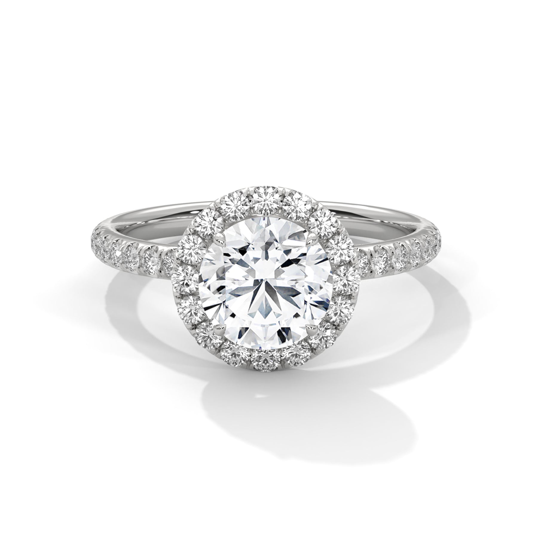 14K White Gold 18K White Gold Platinum Round
