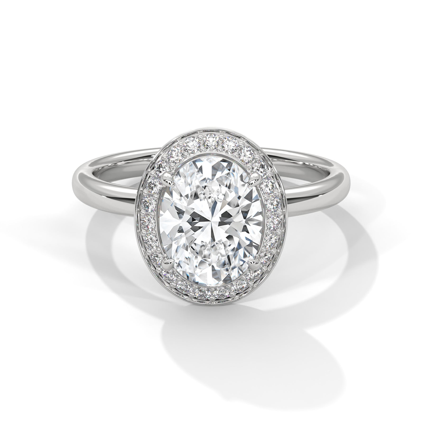 14K White Gold 18K White Gold Platinum Oval