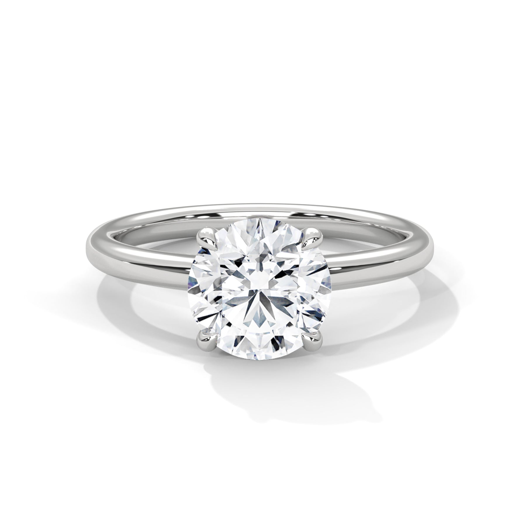 14K White Gold 18K White Gold Platinum Round