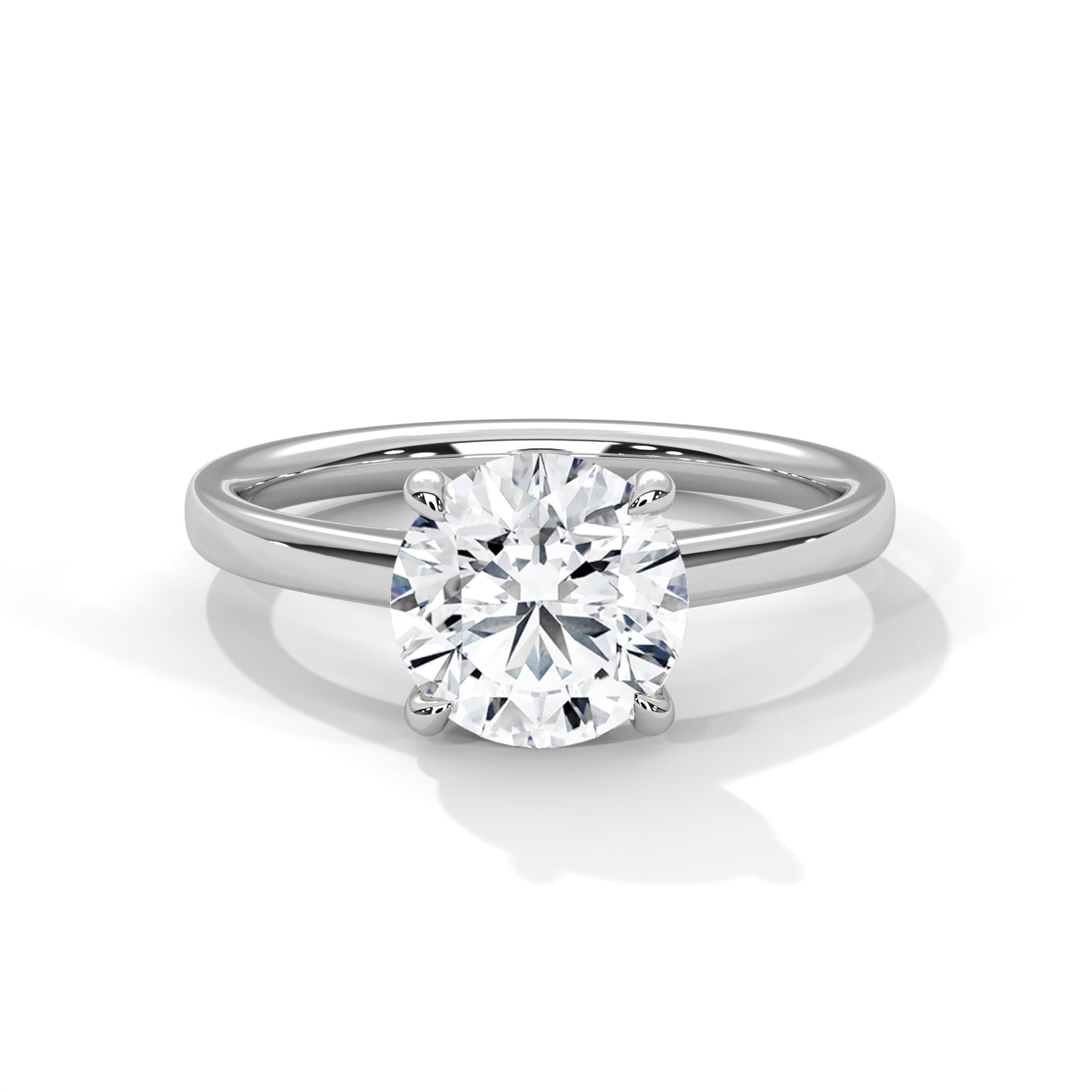 14K White Gold 18K White Gold Platinum Round