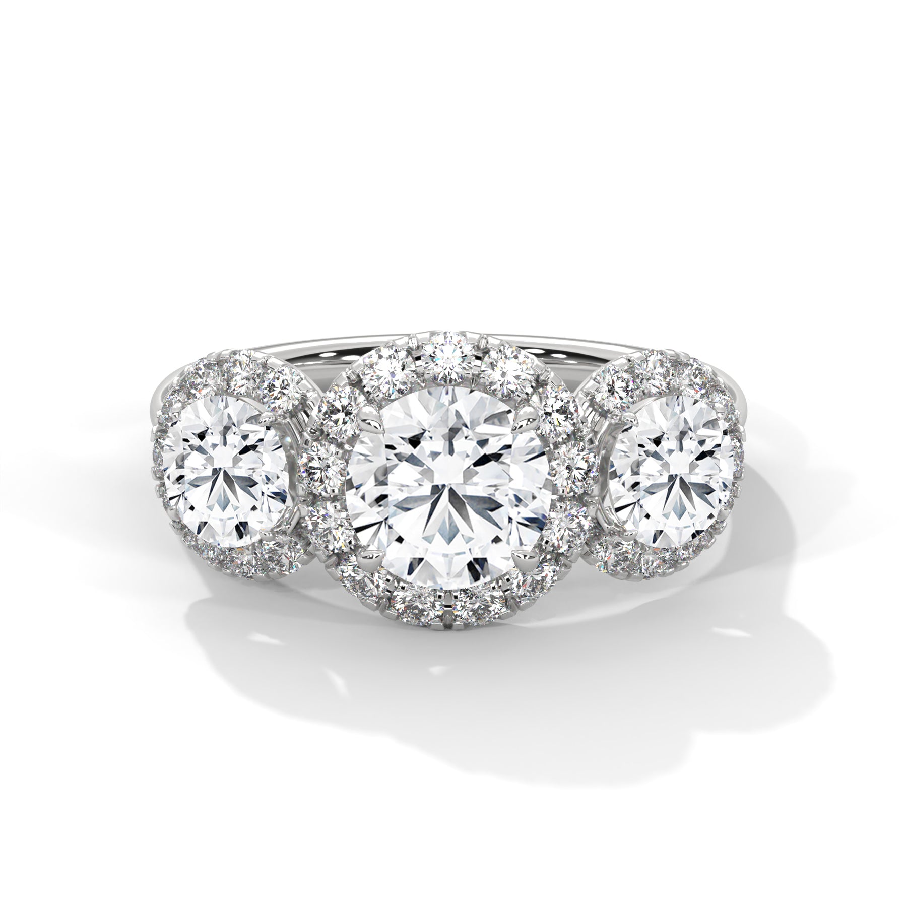14K White Gold 18K White Gold Platinum Round