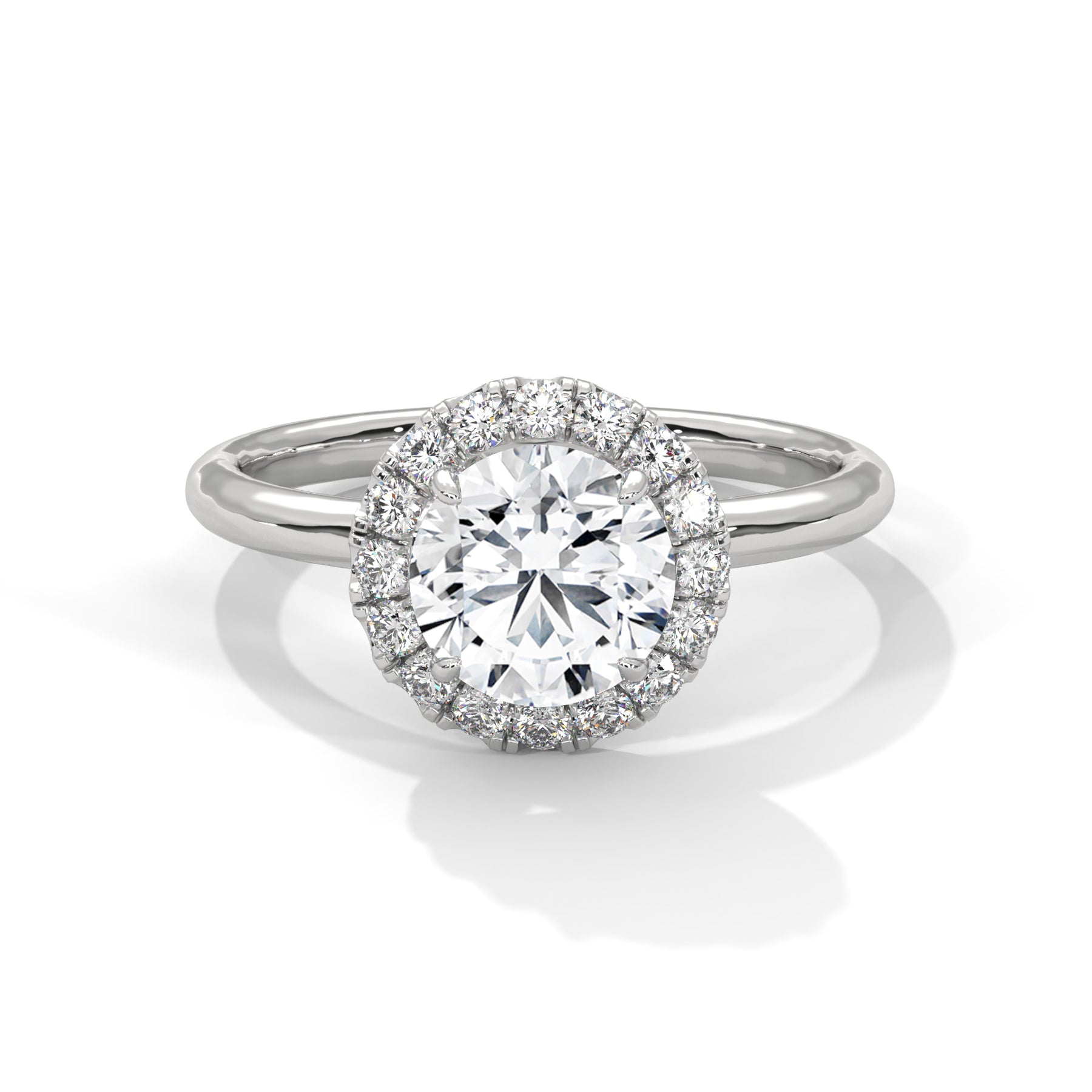 14K White Gold 18K White Gold Platinum Round