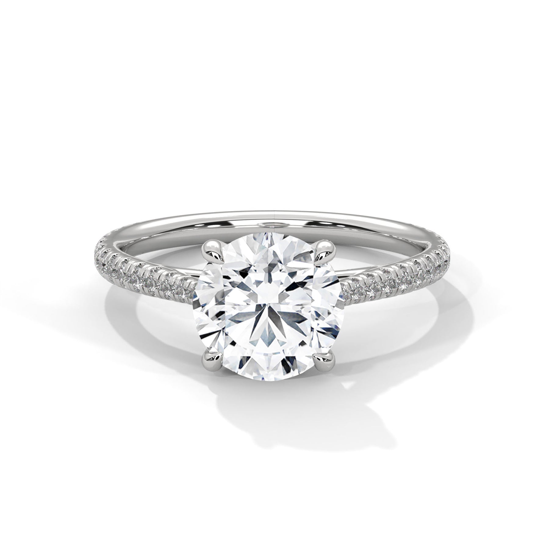 14K White Gold 18K White Gold Platinum Round