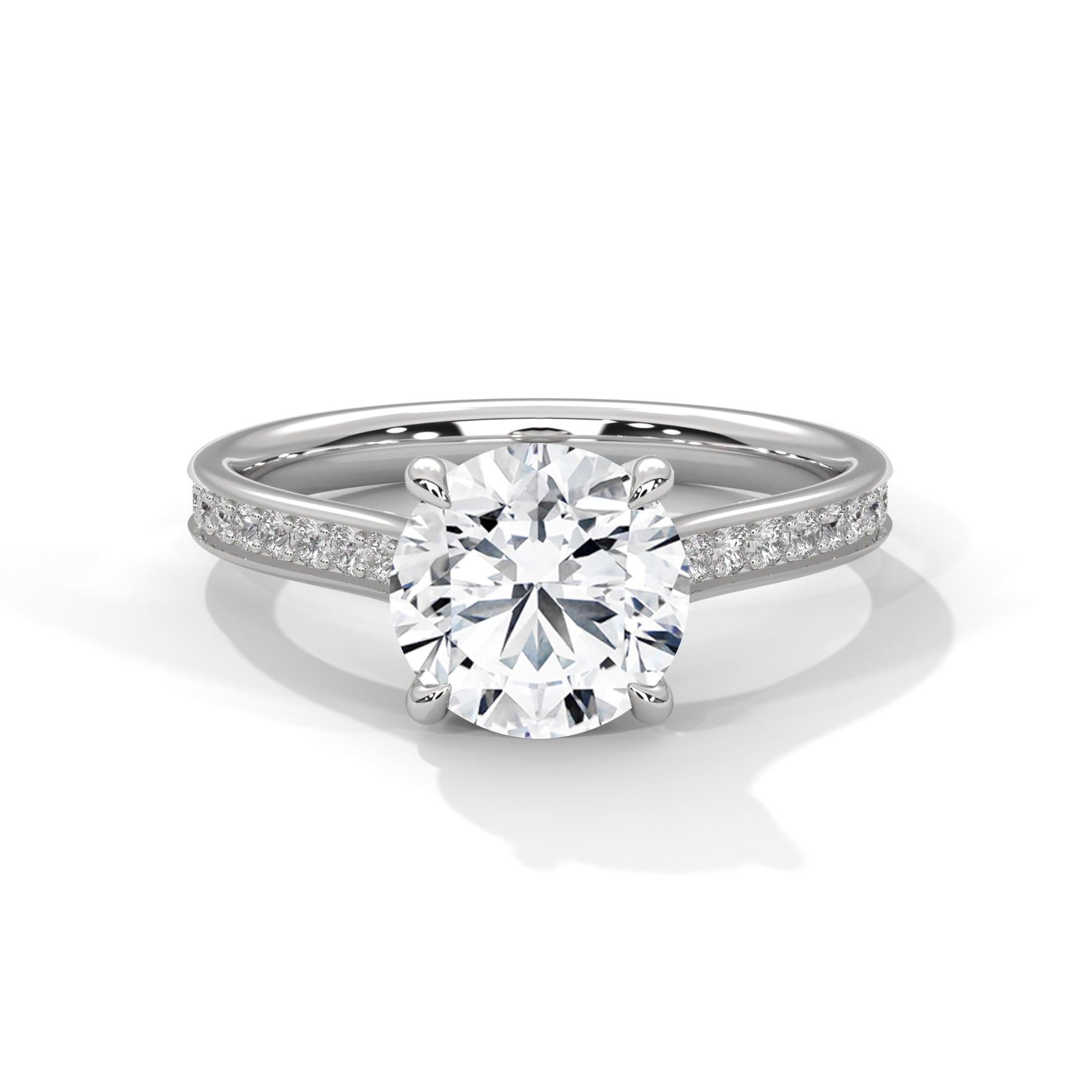 14K White Gold 18K White Gold Platinum Round