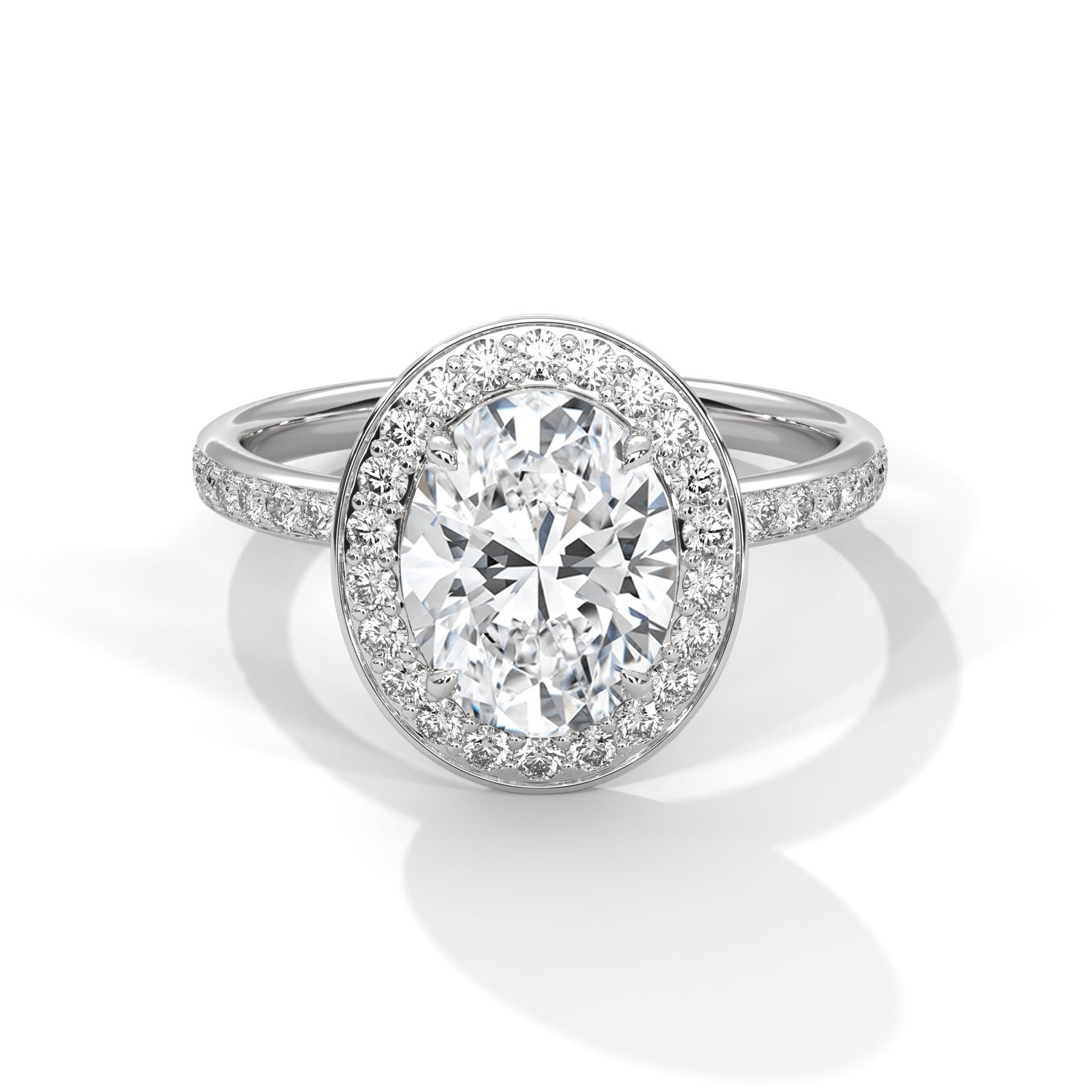 14K White Gold 18K White Gold Platinum Oval