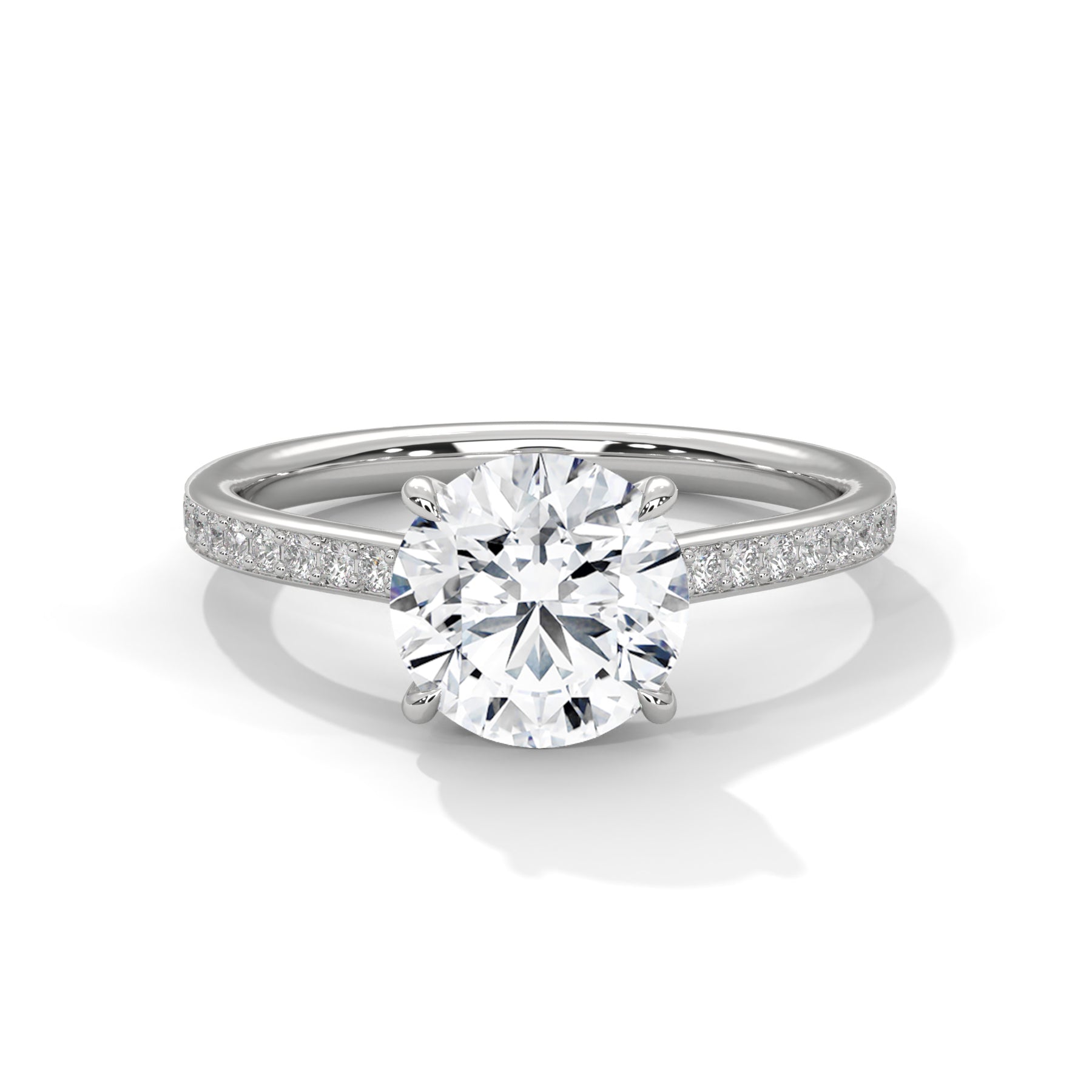 14K White Gold 18K White Gold Platinum Round