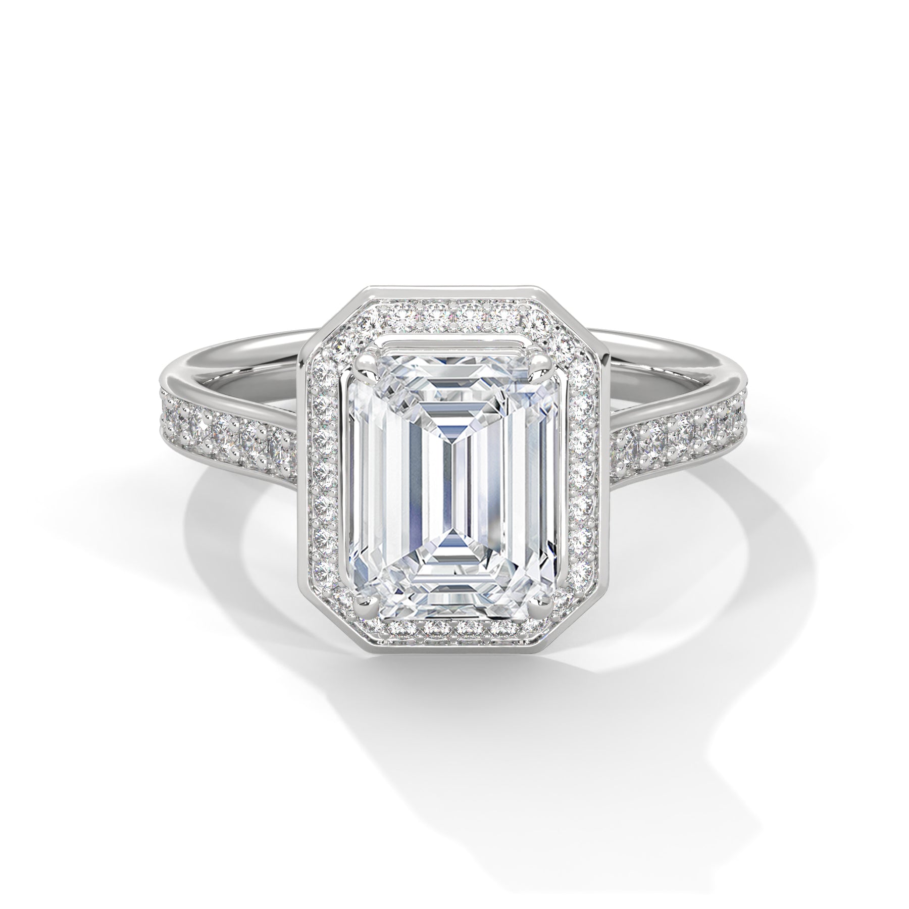 14K White Gold 18K White Gold Platinum Emerald