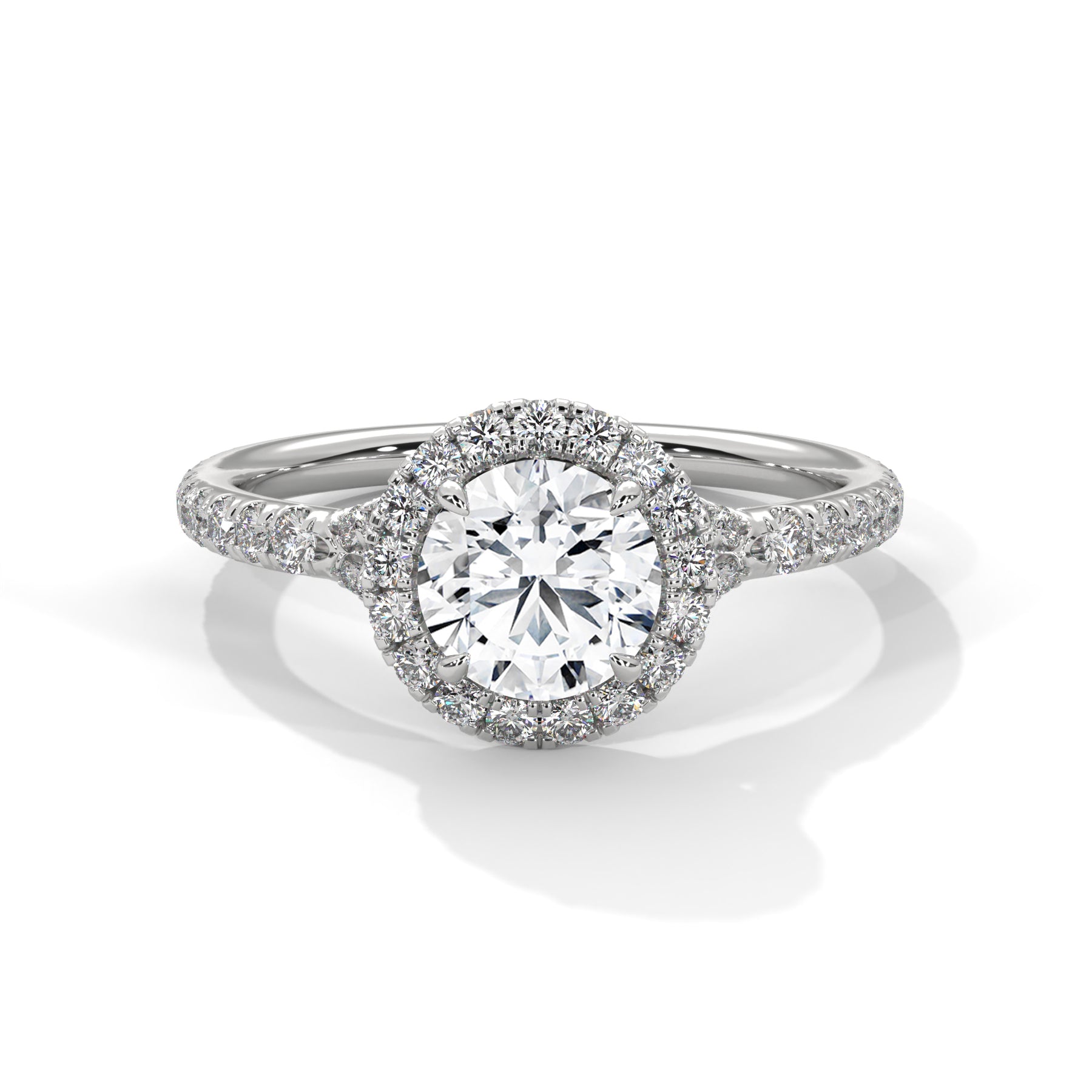 14K White Gold 18K White Gold Platinum Round