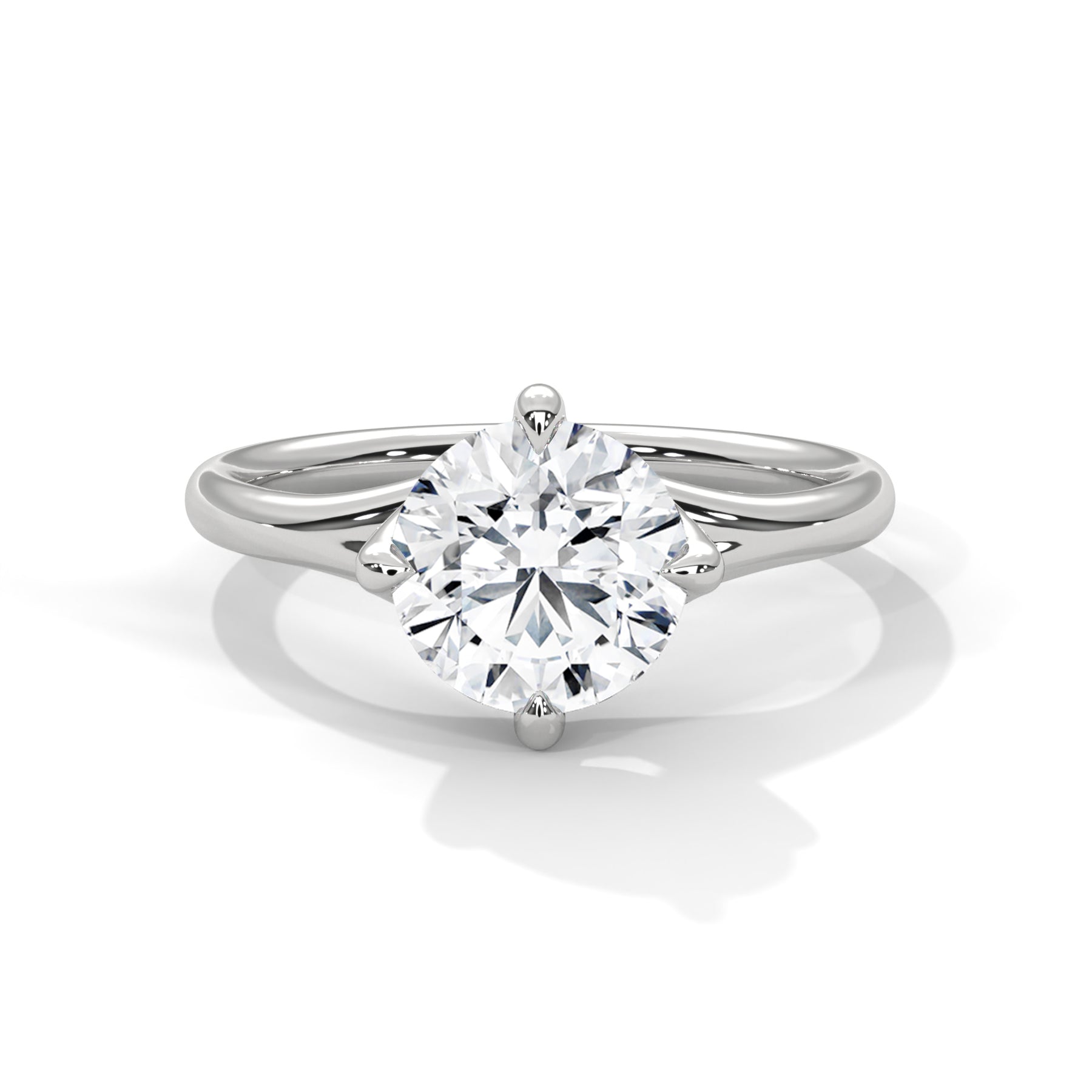 14K White Gold 18K White Gold Platinum Round