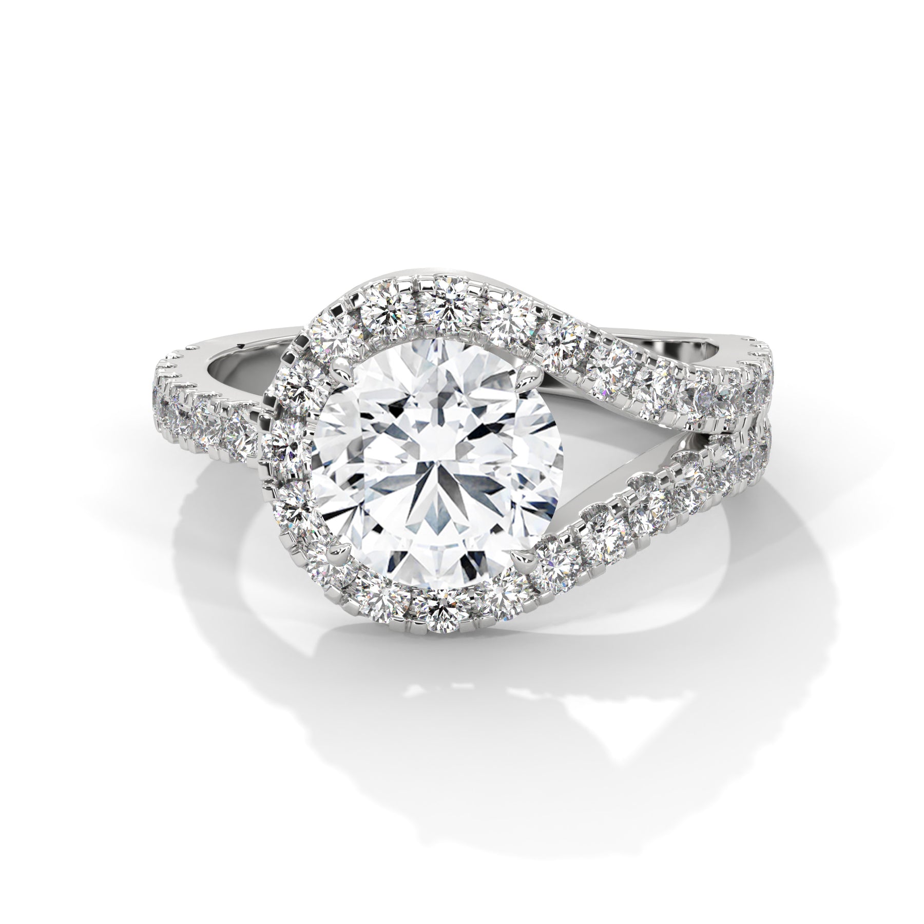 14K White Gold 18K White Gold Platinum Round