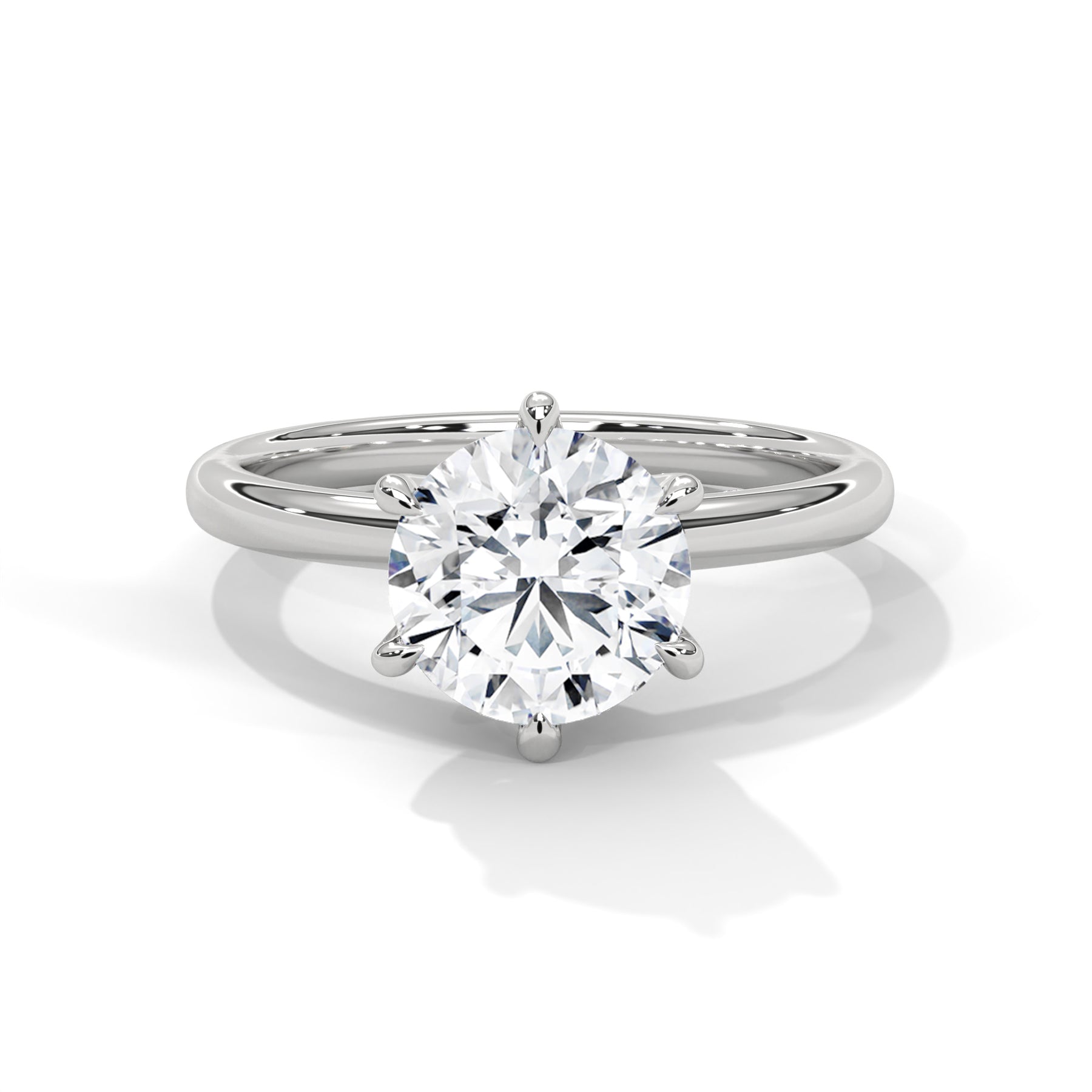 14K White Gold 18K White Gold Platinum Round