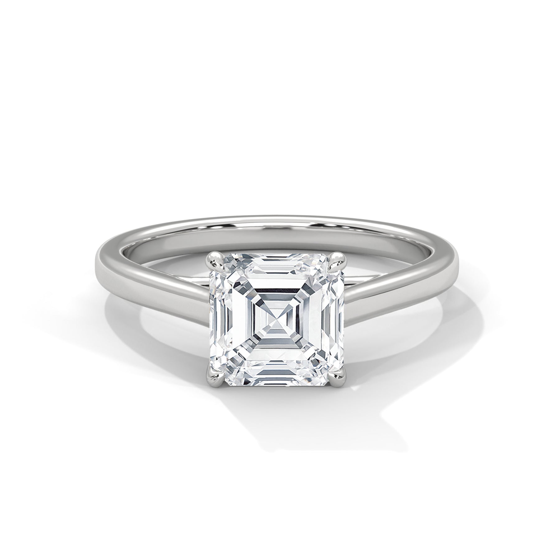 14K White Gold 18K White Gold Platinum Asscher